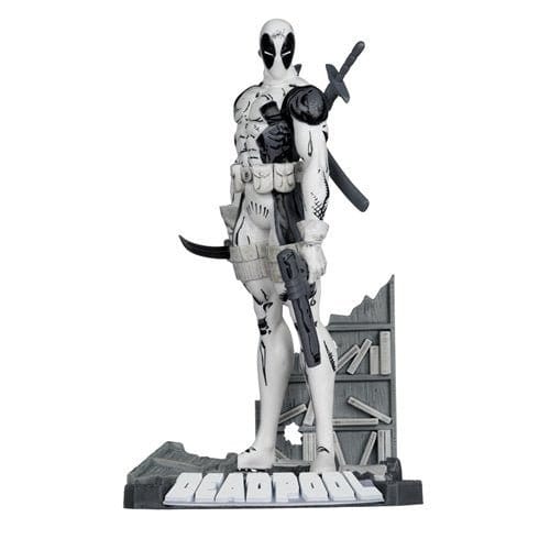 Mcfarlane Toys Marvel Deadpool The New Mutants #98 Line Art 1:10 Scale Posed Figure with Scene - Gold Label Exclusive