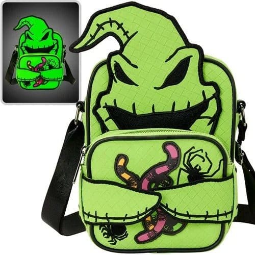 Loungefly The Nightmare Before Christmas Oogie Boogie Glow - in - the - Dark Crossbuddies Bag