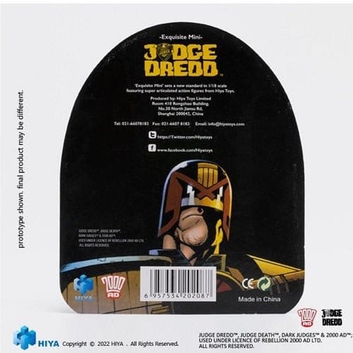 Hiya Toys SDCC 2022 Judge Dredd VS Judge Death Black & White 1/18 Scale Figure 2 Pack