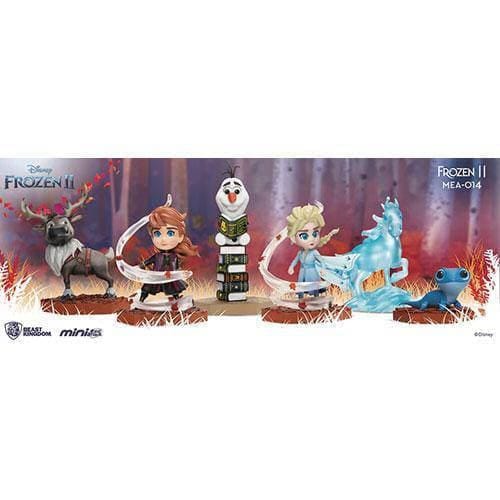 Beast Kingdom Frozen II - Elsa, Anna, Fire Spirit, the Nokk, Oalf - Mini Egg Attack Series MEA - 014 6 - Piece Figure Set