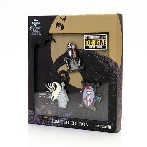 Loungefly Nightmare Before Christmas 3 - Piece Pin Set - Entertainment Earth Exclusive