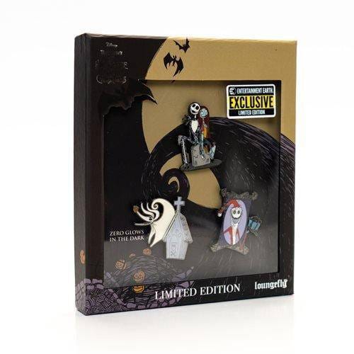 Loungefly Nightmare Before Christmas 3 - Piece Pin Set - Entertainment Earth Exclusive