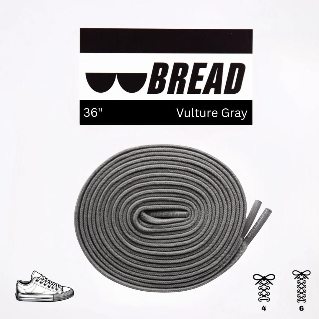Bread Laces - Vulture Gray Elastic Shoelaces