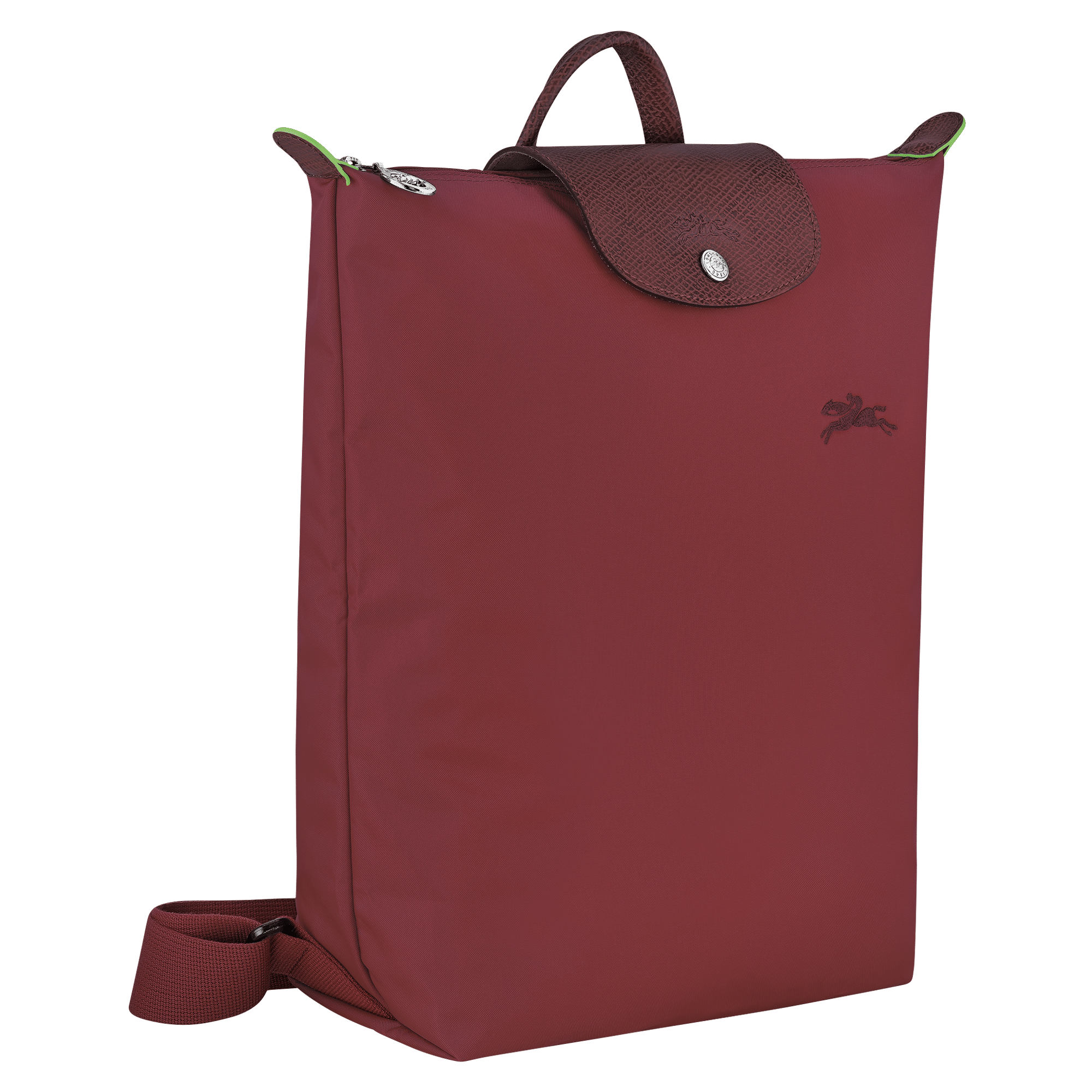 Long Champ Longchamp Le Pliage Green M Backpack Pomegranate