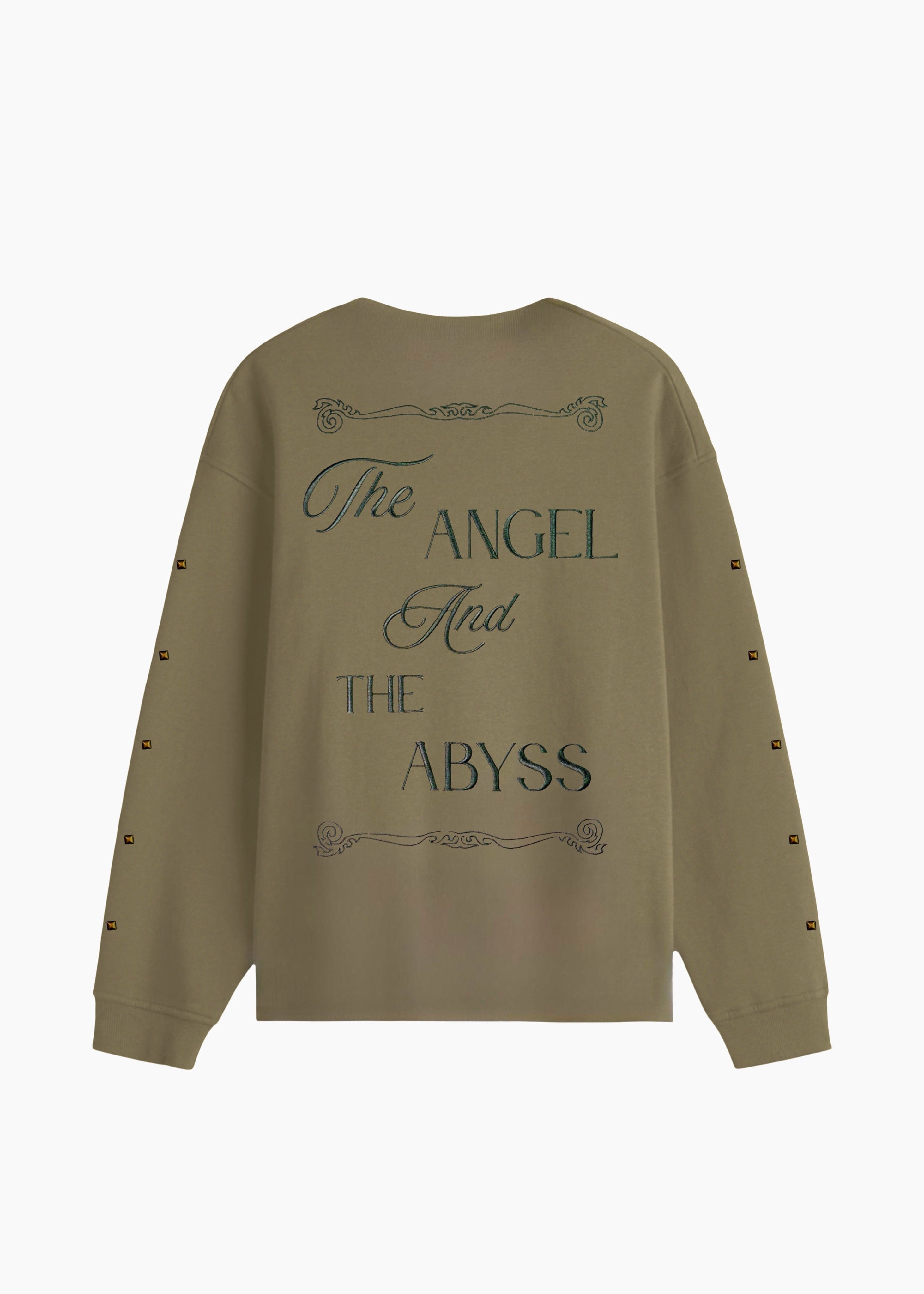 Elvn.tee FALLEN GRACE CROPPED SWEATSHIRT | SAGE GREEN