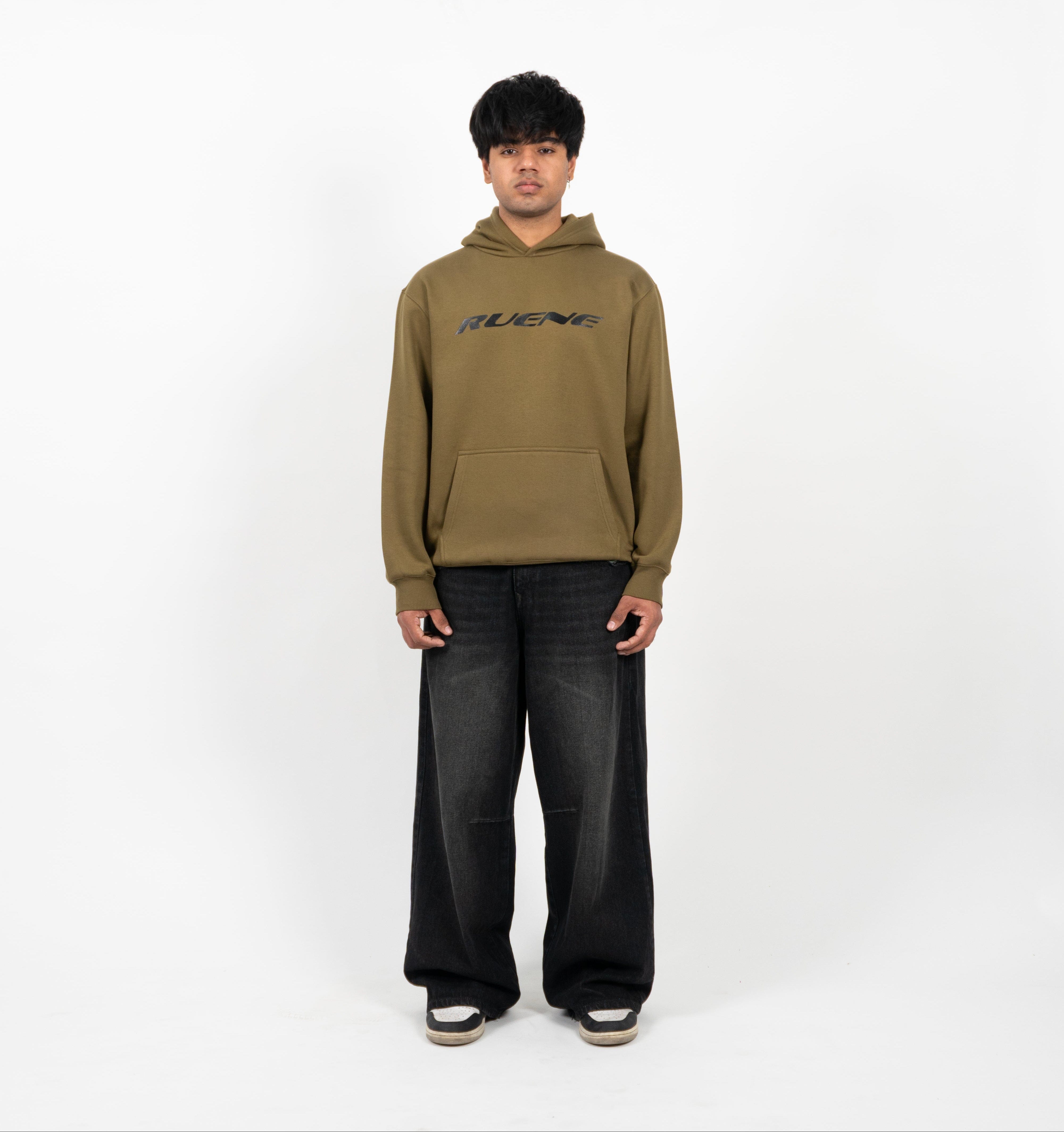 Ruene Olive Mossline Hoodie
