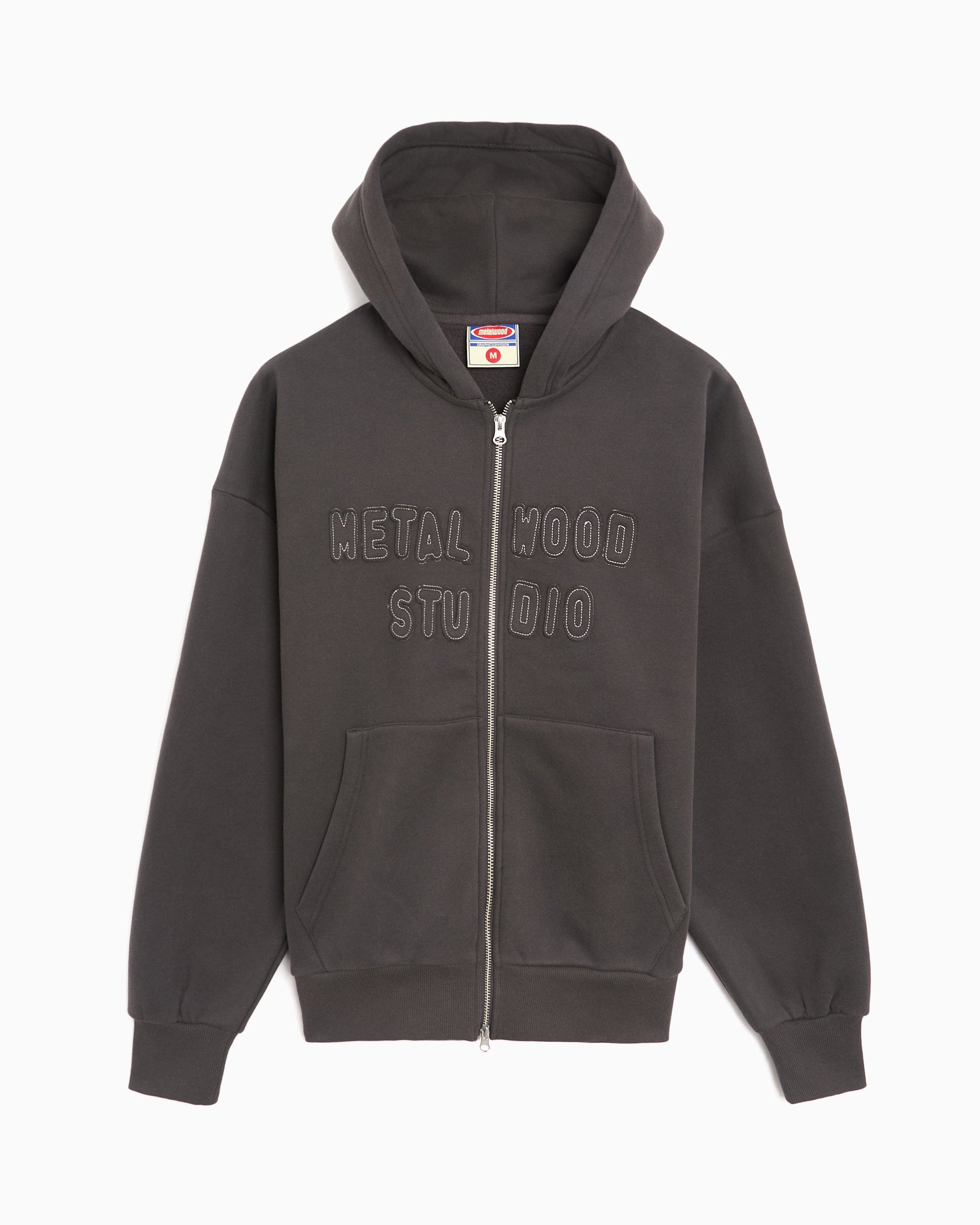Metalwood Sudadera con cremallera con parches Relaxed Metalwood Cutie para hombre