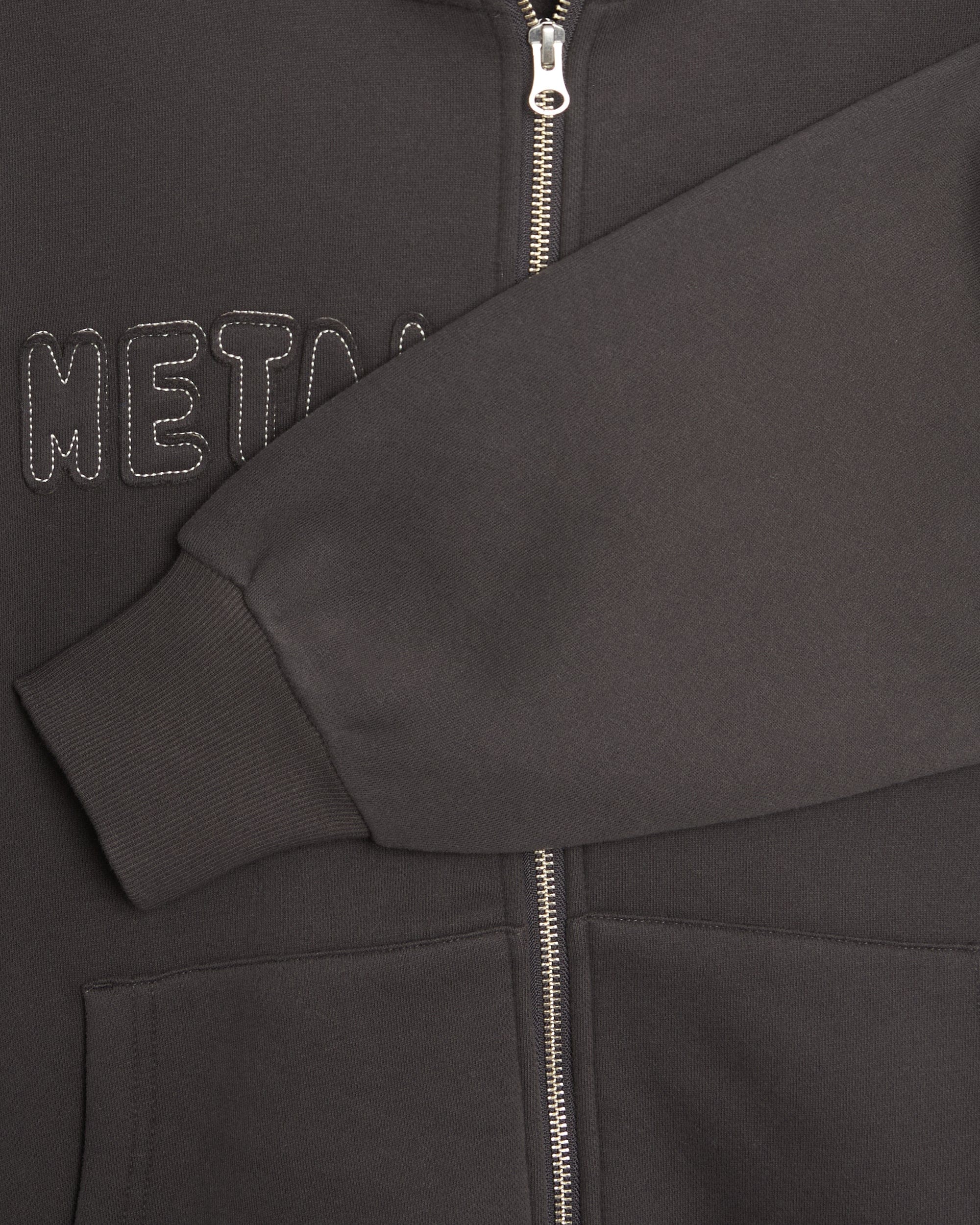 Metalwood Sudadera con cremallera con parches Relaxed Metalwood Cutie para hombre