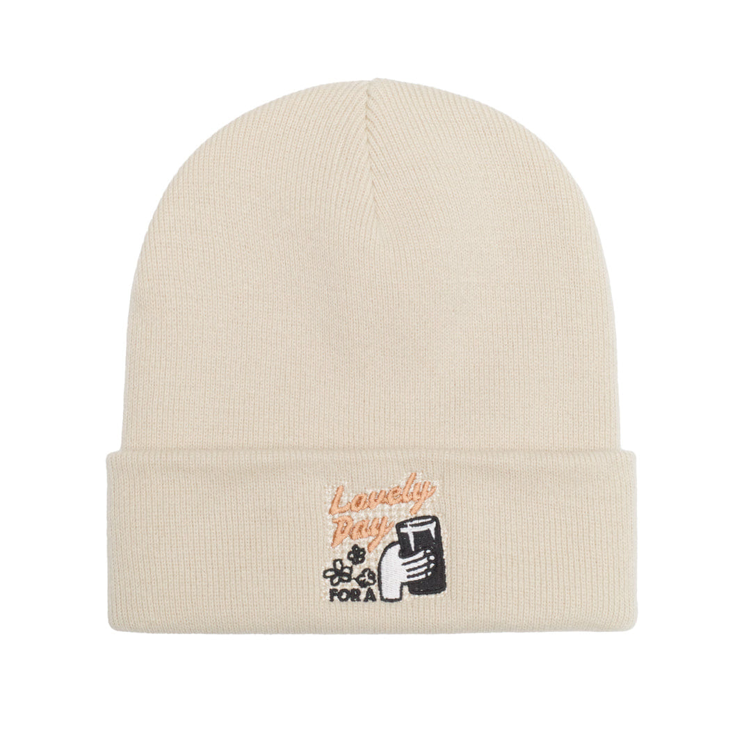 Guinness x UN:IK Cheers Embroidered Beanie - Sand