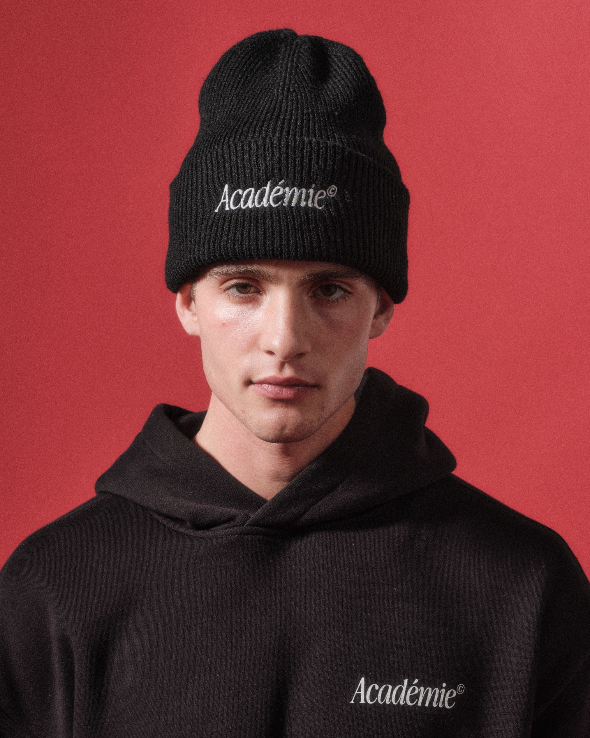Vice 84 Académie Oversized Ribbed Beanie - Black