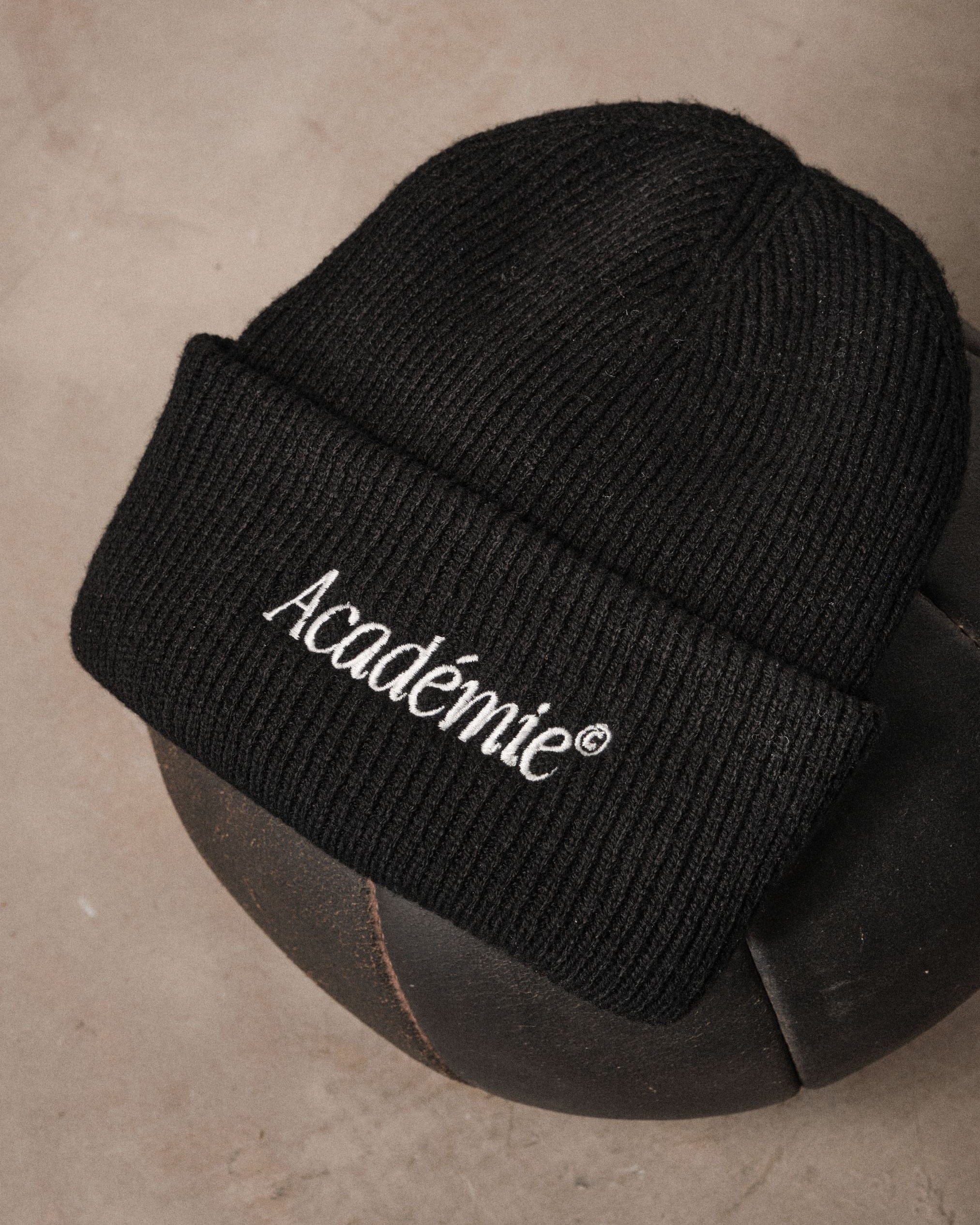 Vice 84 Académie Oversized Ribbed Beanie - Black