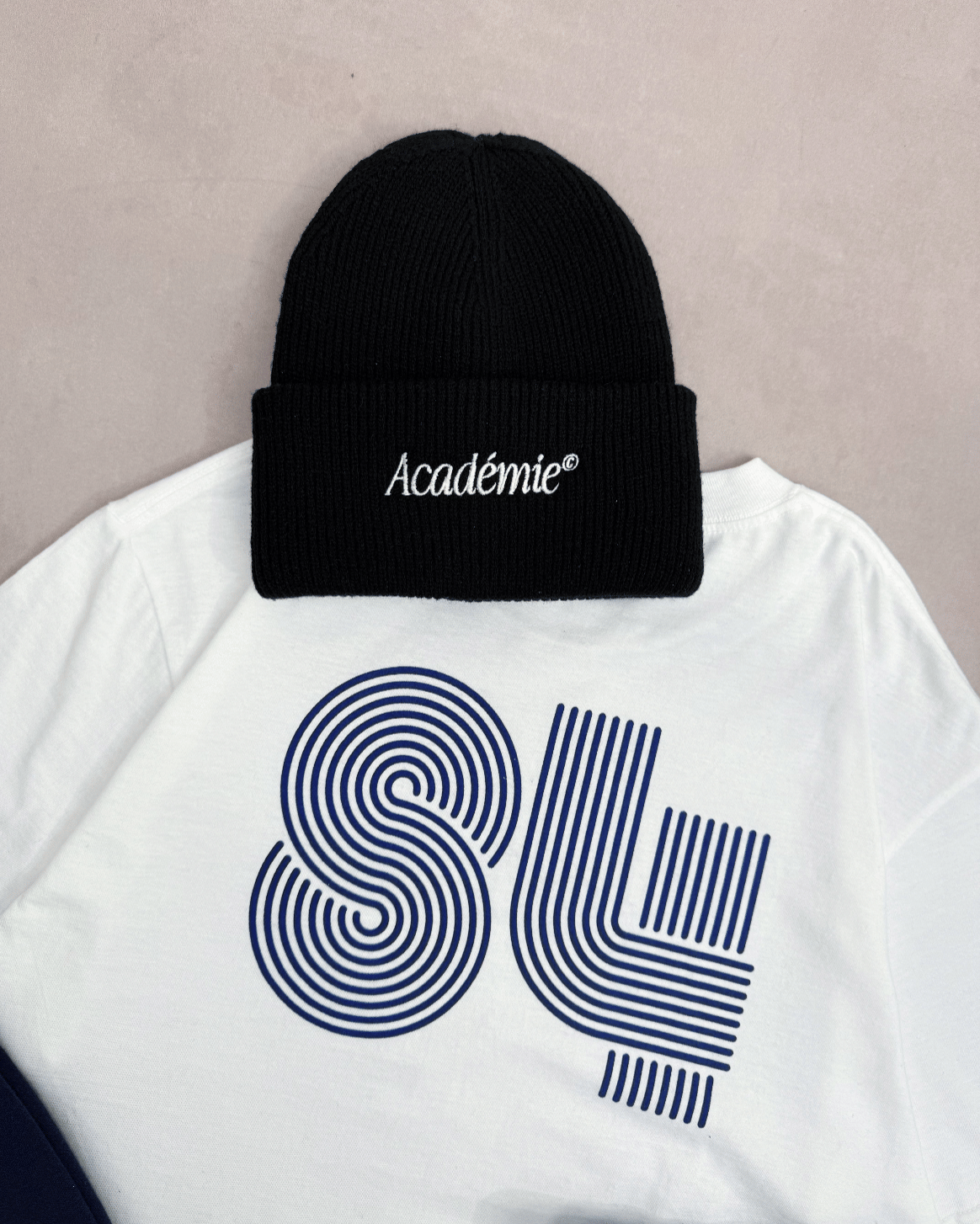 Vice 84 Académie Oversized Ribbed Beanie - Black