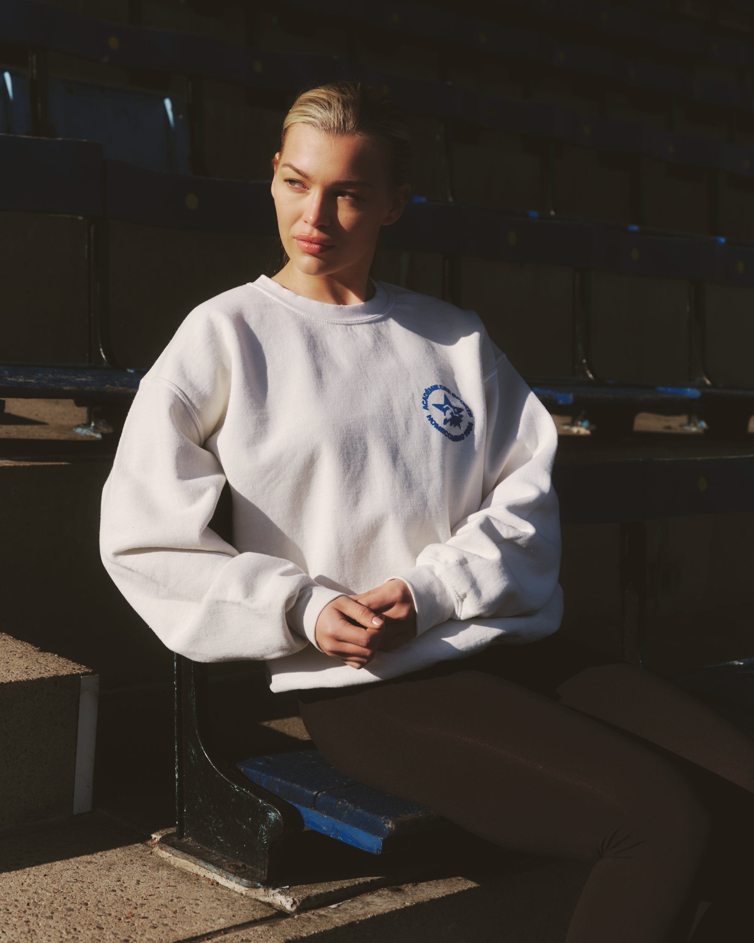 Vice 84 Homecoming Vintage Washed Sweater - Cream