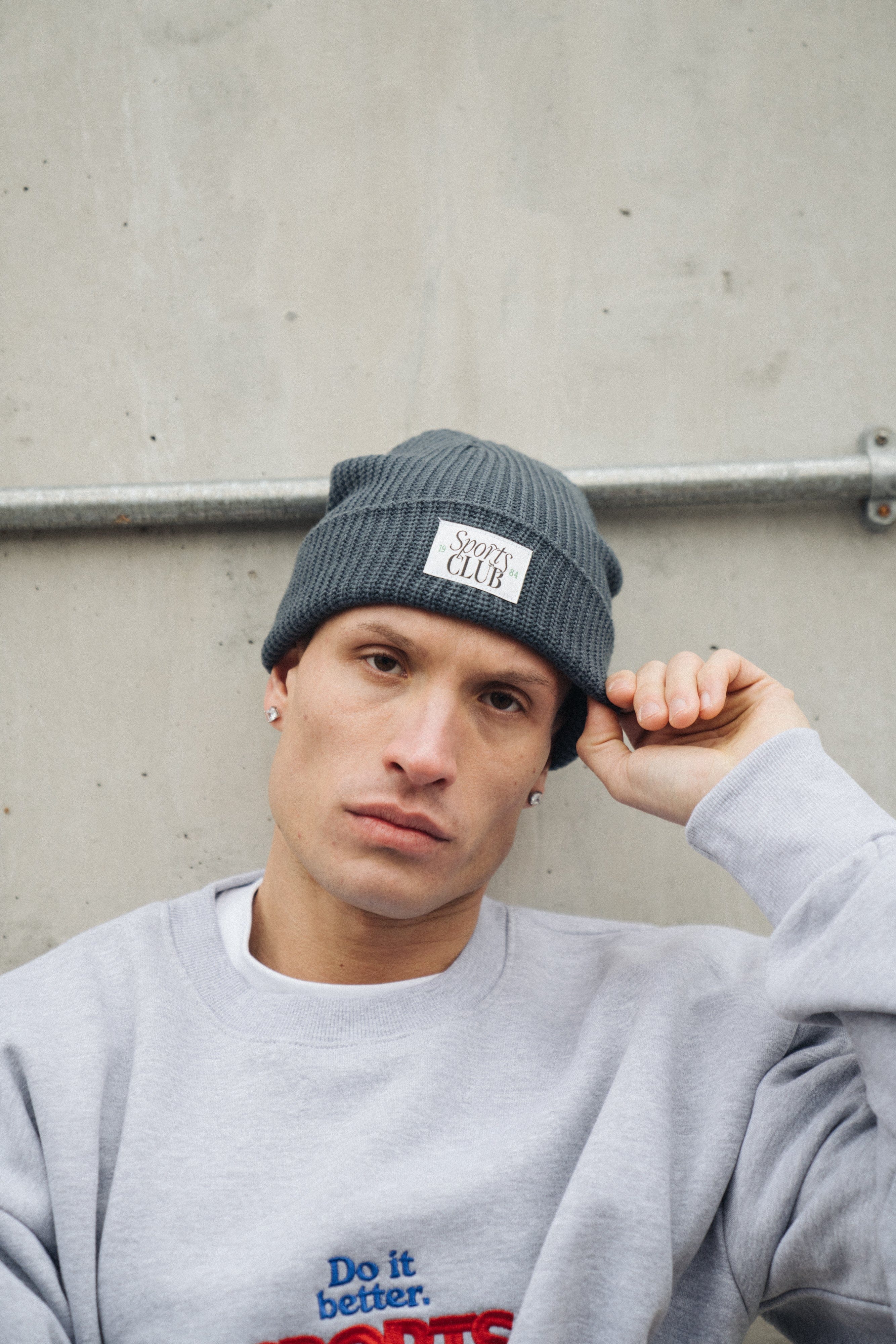 Vice 84 Sports Club Ribbed Beanie - Petrol
