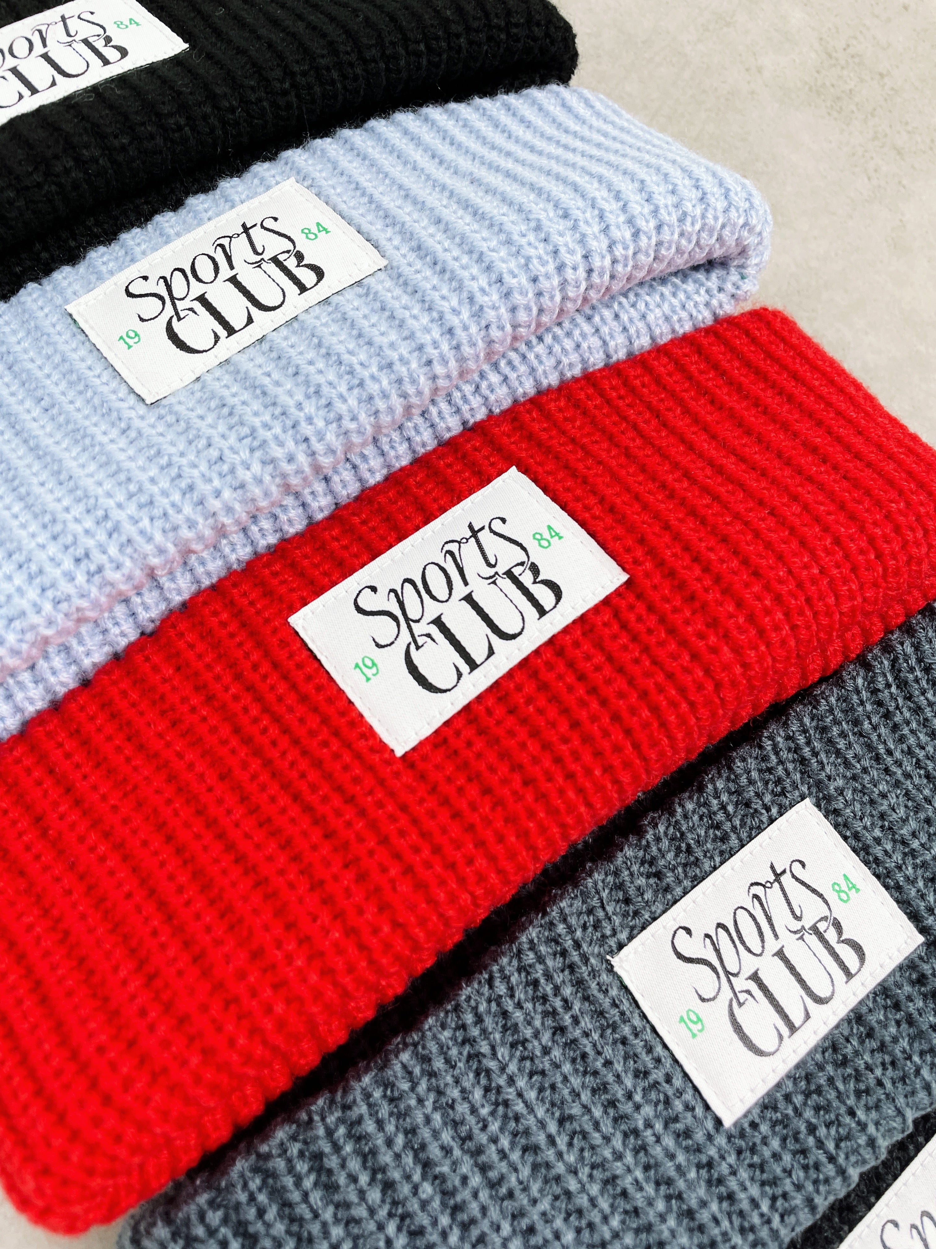Vice 84 Sports Club Ribbed Beanie - Navy