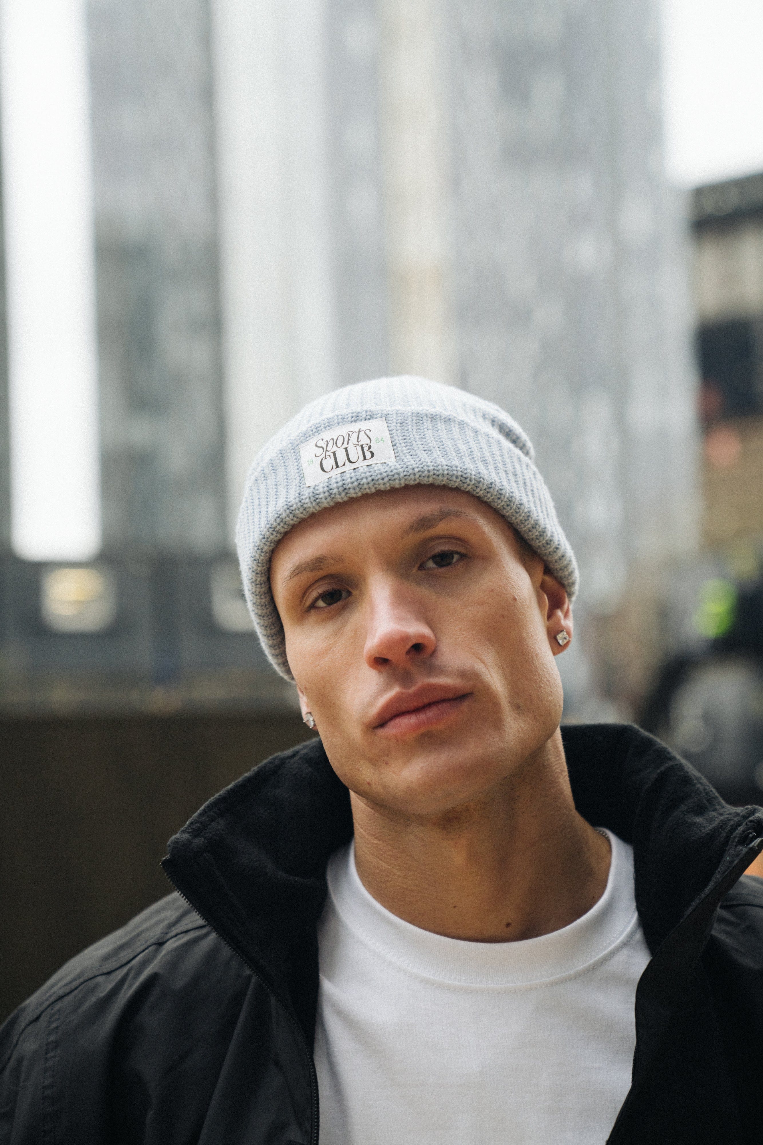 Vice 84 Sports Club Ribbed Beanie - Baby Blue