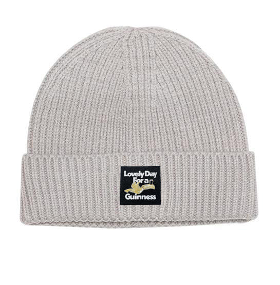 Guinness x UN:IK Ribbed Beanie - Light Grey