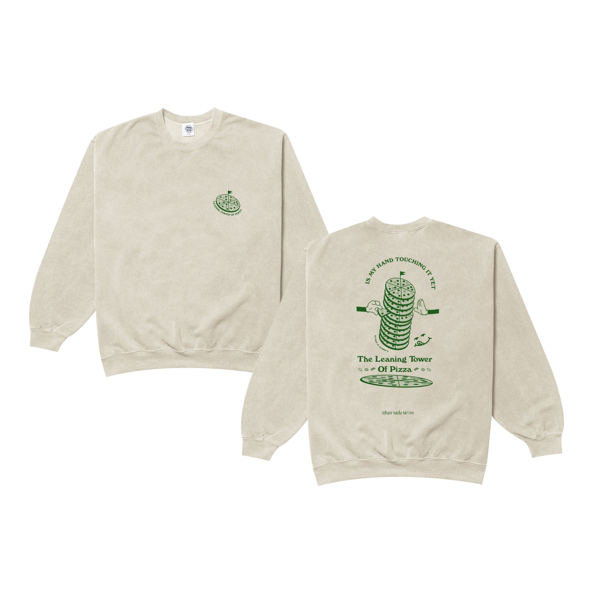 Other Side Store Leaning Tower Sweater - Vintage Washed Cream