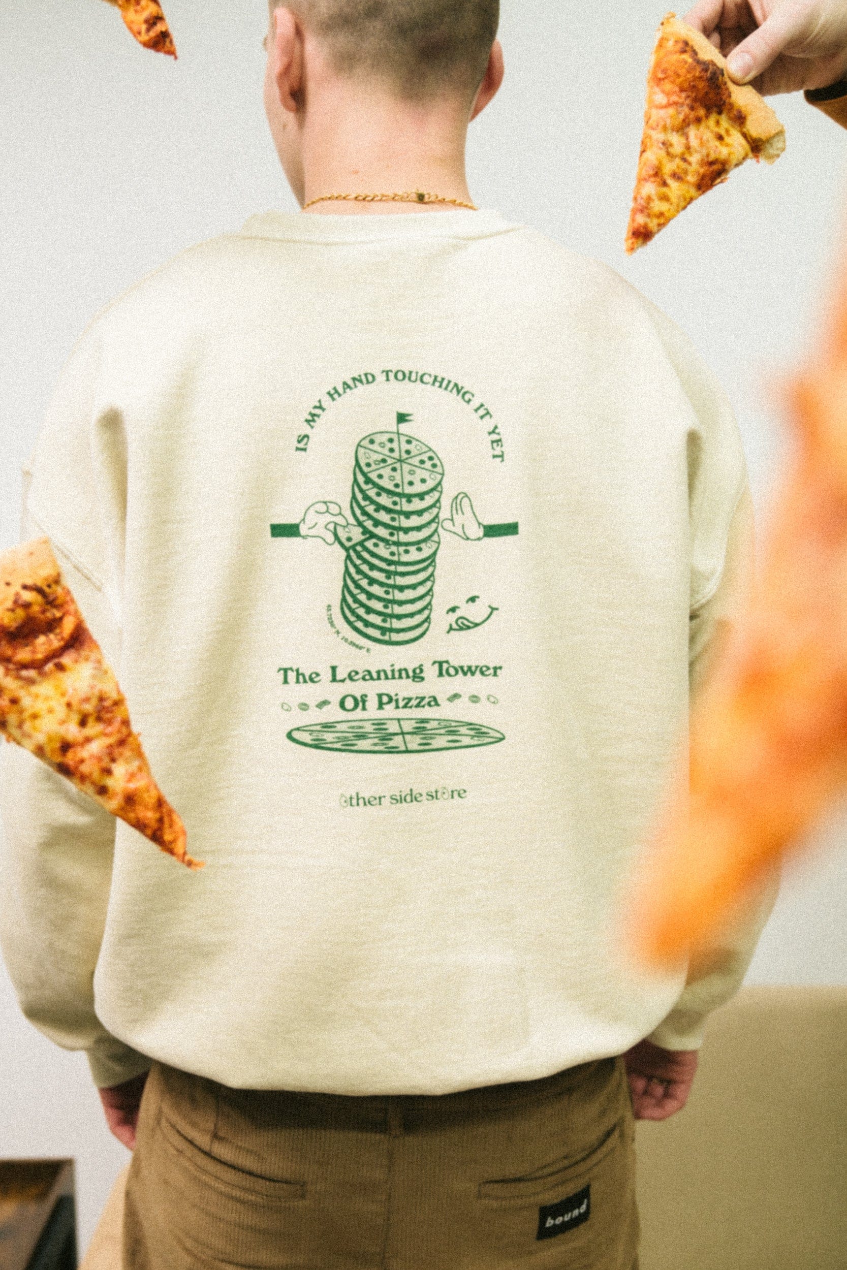 Other Side Store Leaning Tower Sweater - Vintage Washed Cream