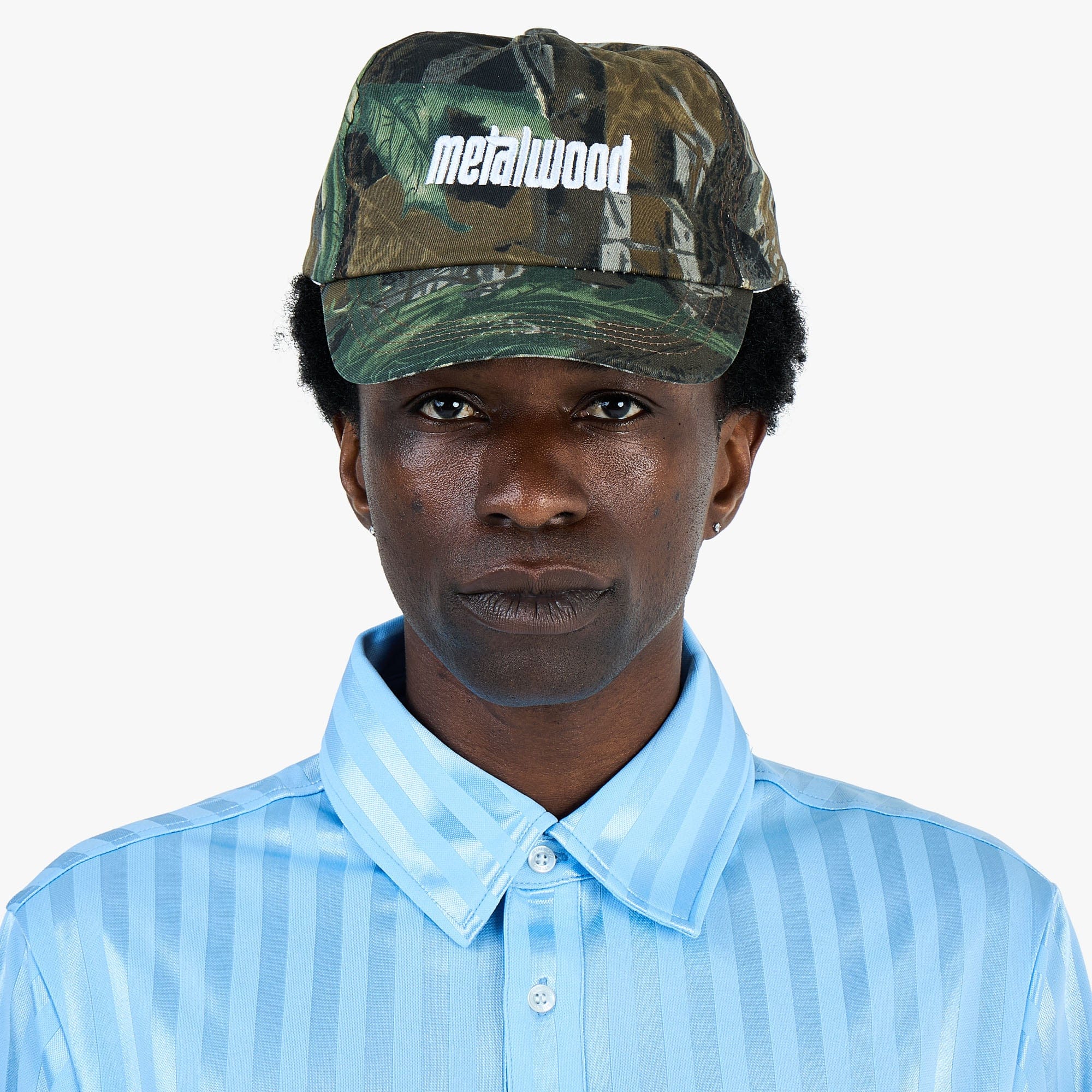 Metalwood Metal Logo 5 - Panel Hat / Real Leaf Camo