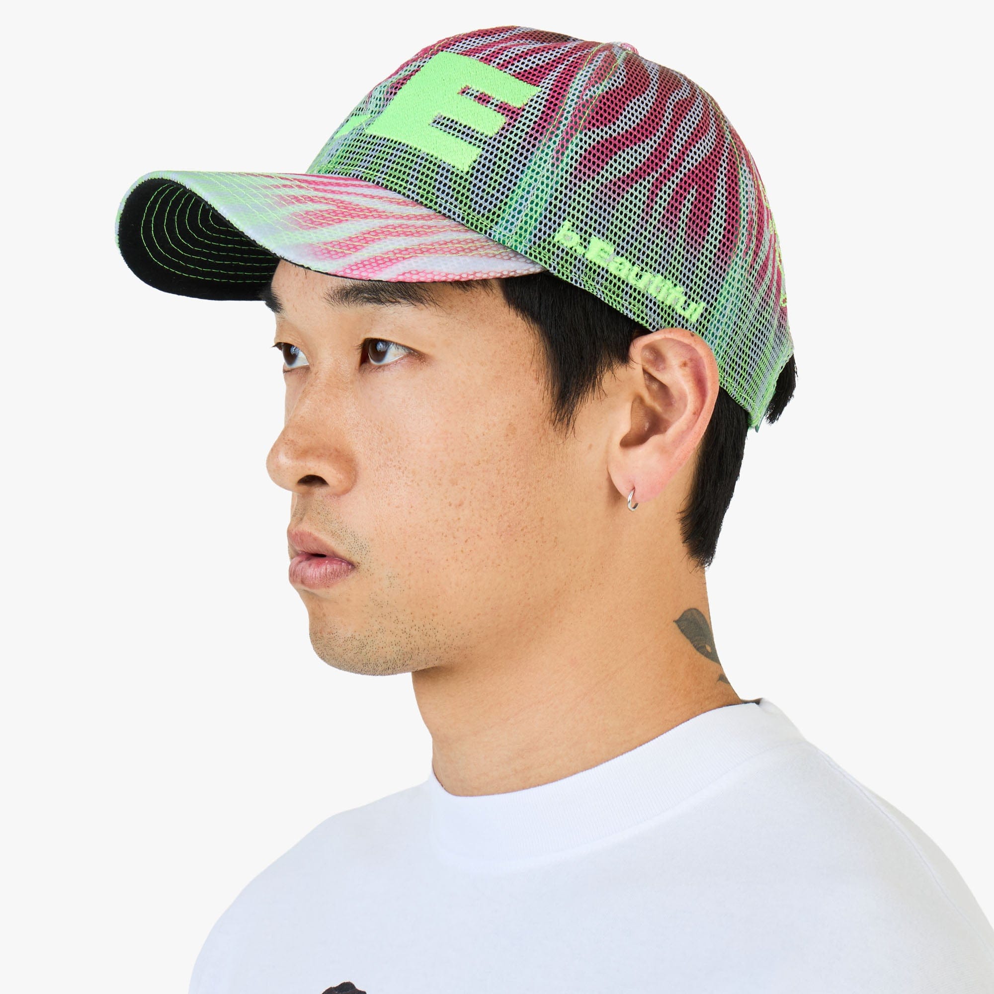 b.Eautiful b.E Hat Multi Zebra Mesh / Highlighter