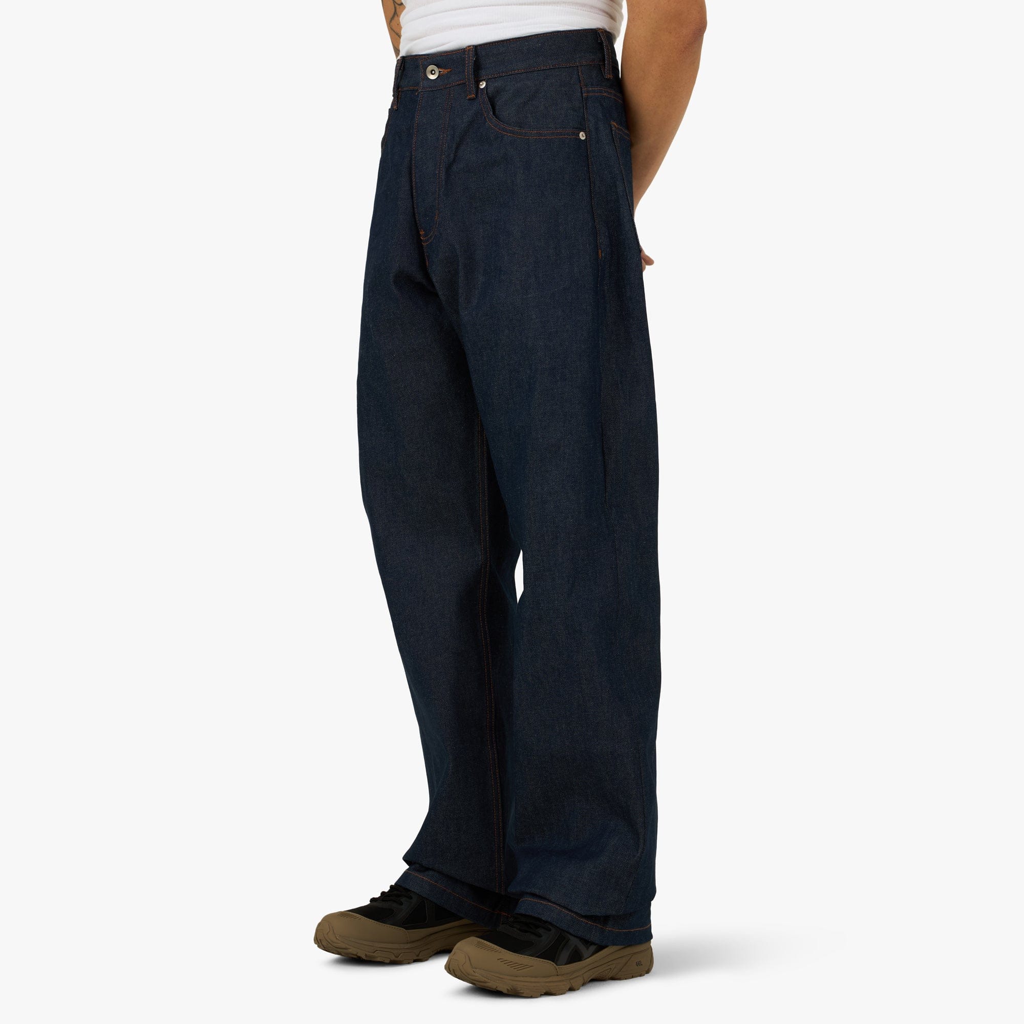 PlazaWorks Modern Wide 5 Pocket Jean / Indigo Raw Selvedge