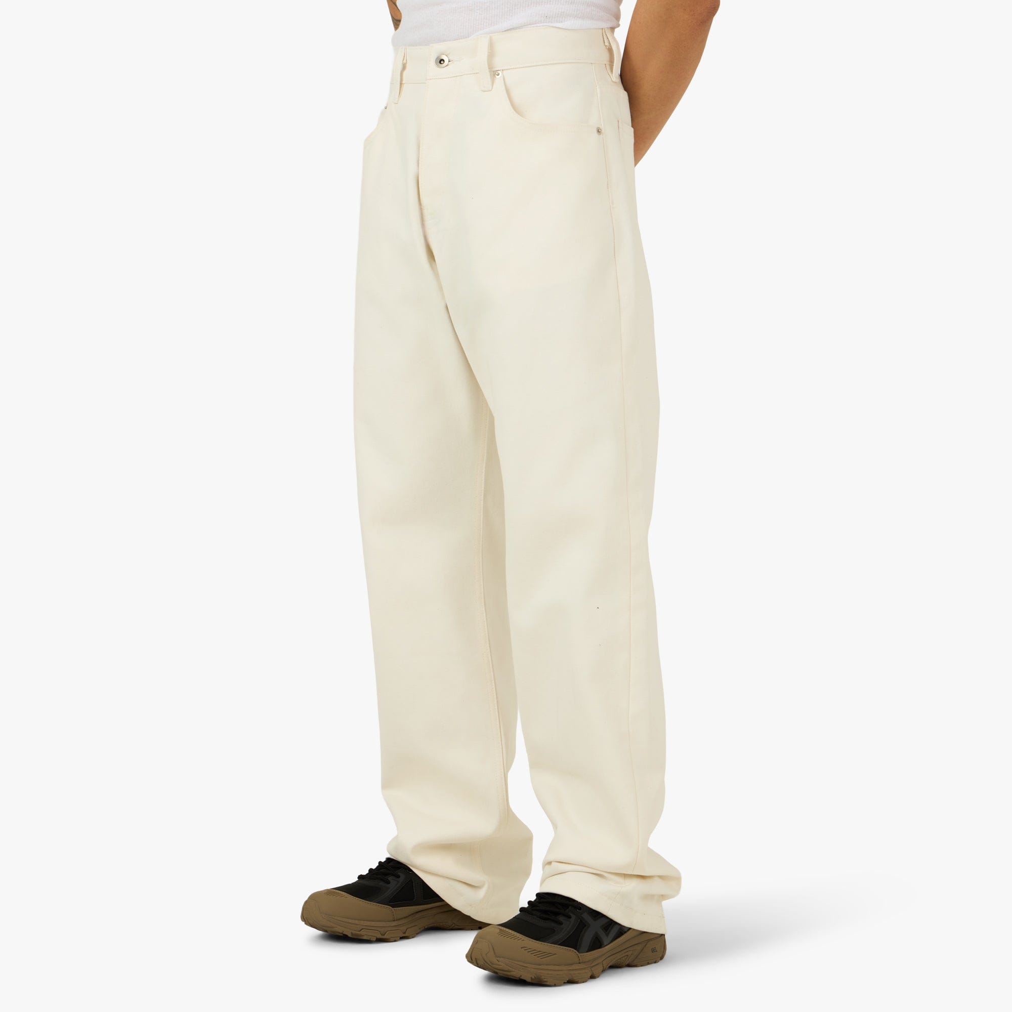 PlazaWorks Modern Wide 5 Pocket Jean / Off - White