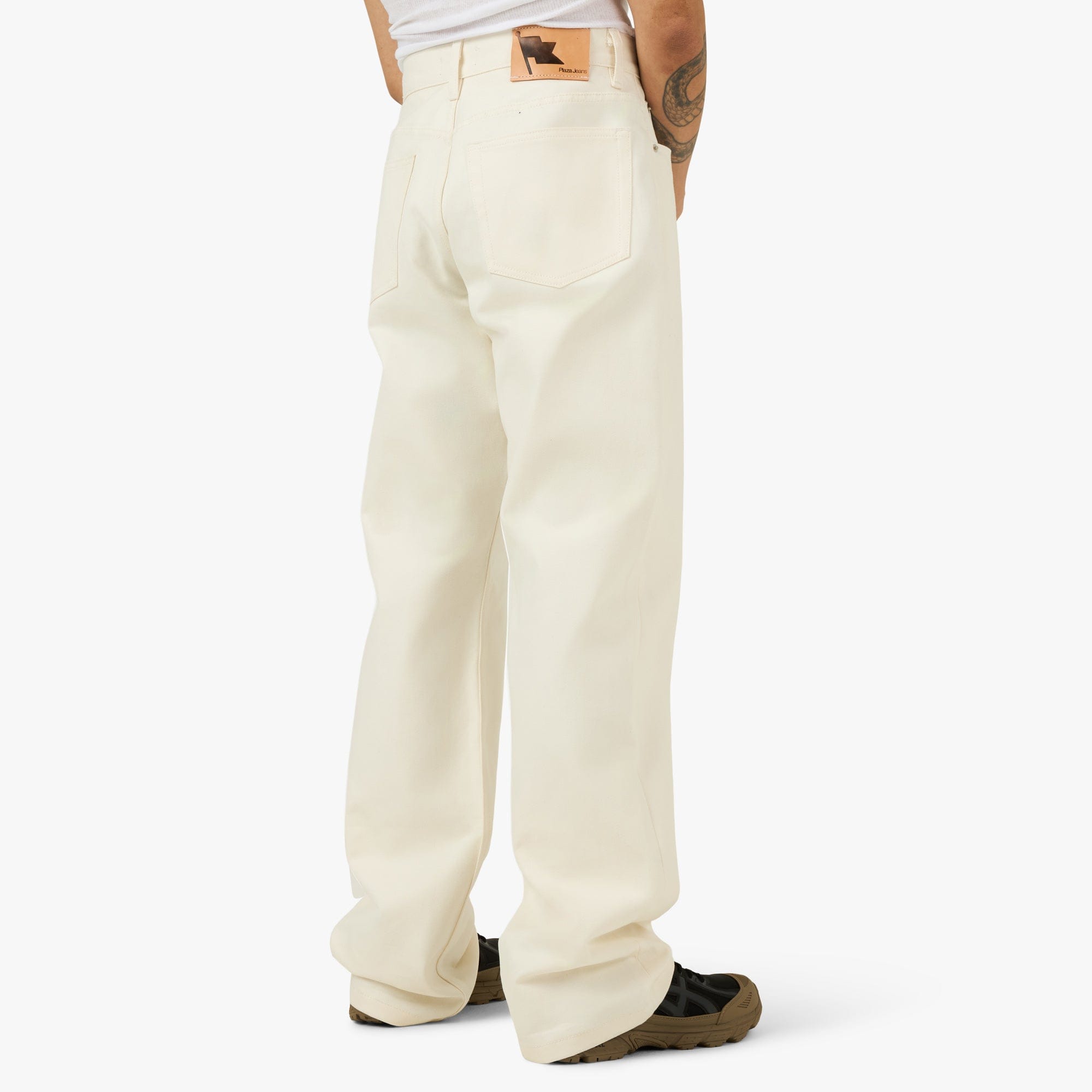 PlazaWorks Modern Wide 5 Pocket Jean / Off - White