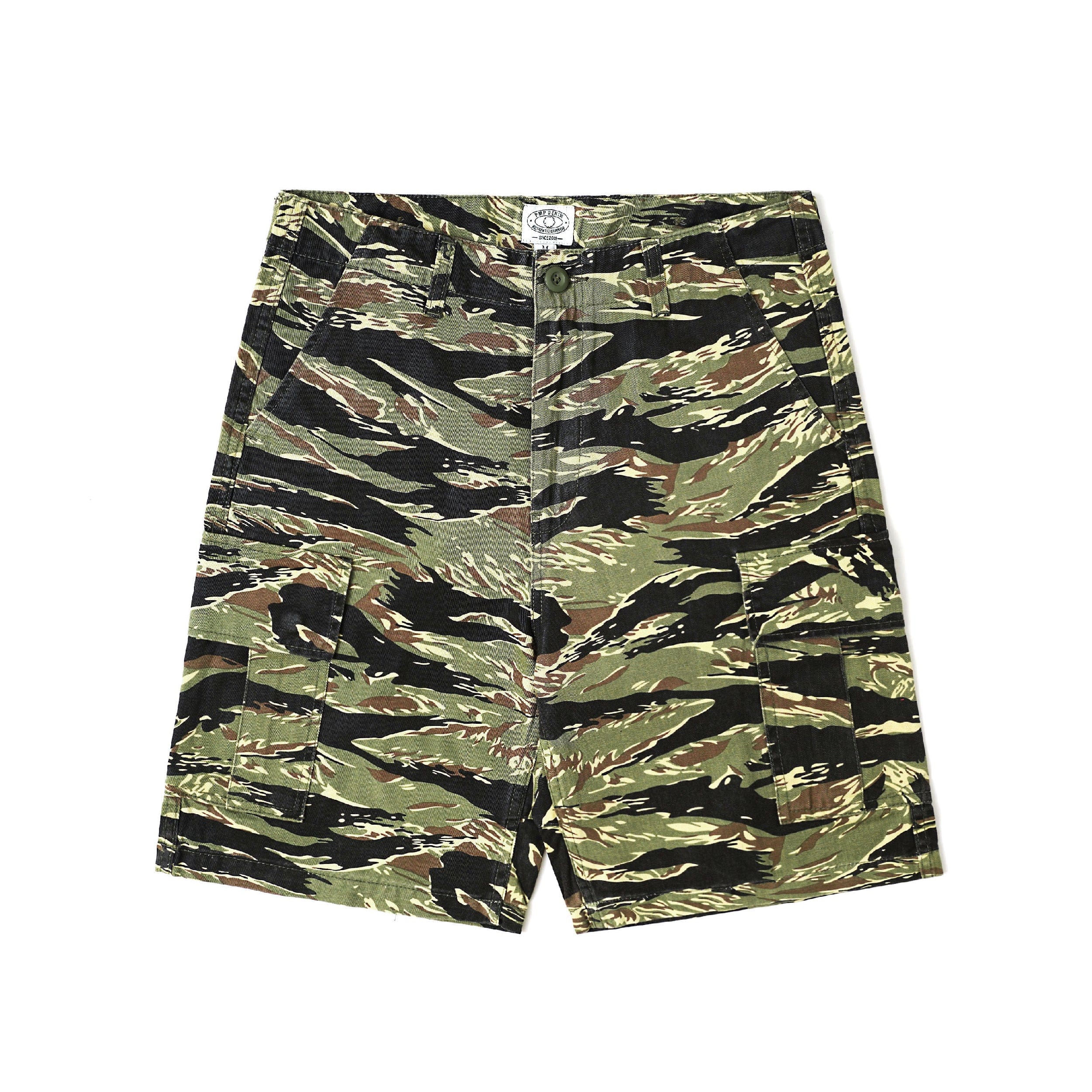 Pot Meets Pop Chronic Cargo Shorts - Golden Tiger Stripes