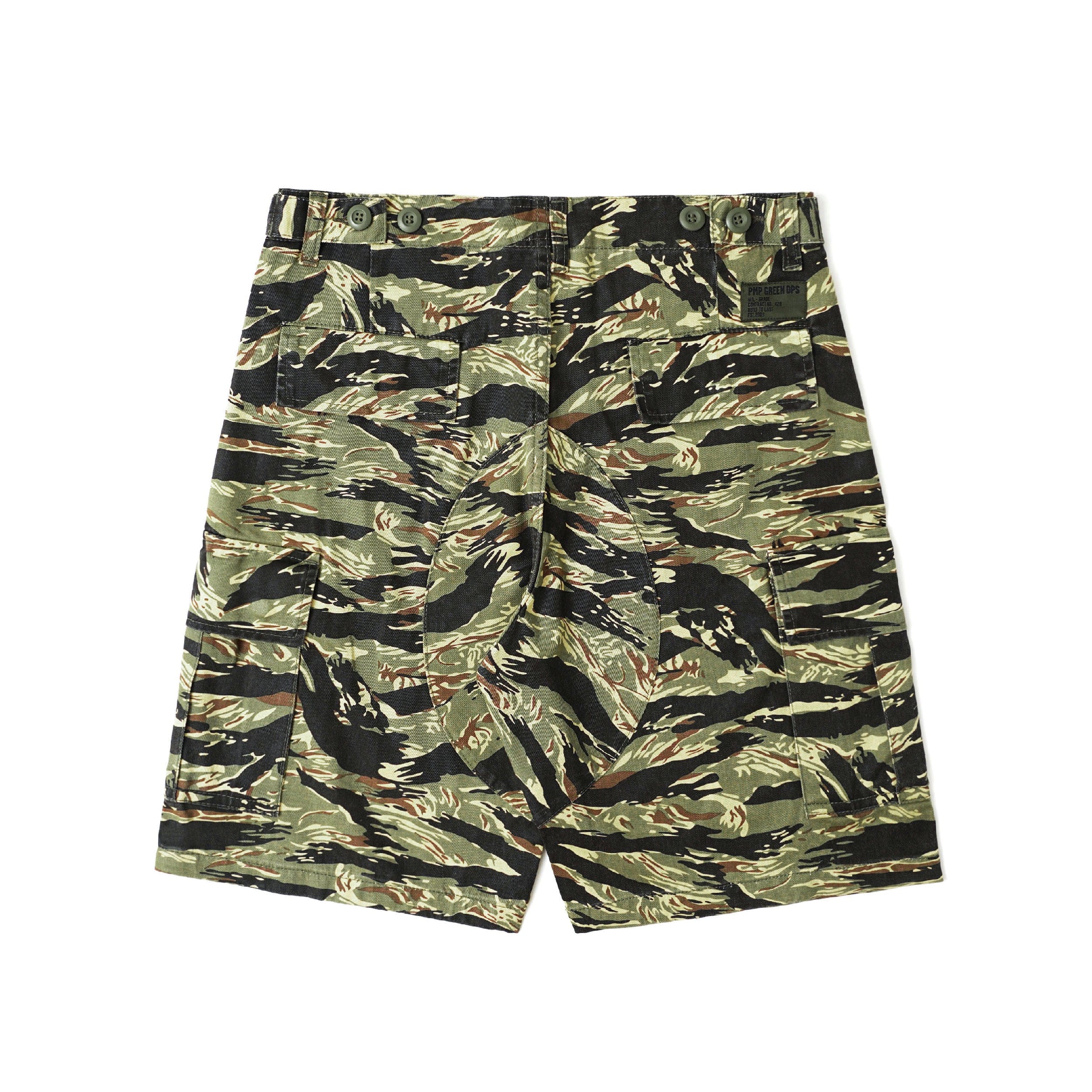 Pot Meets Pop Chronic Cargo Shorts - Golden Tiger Stripes