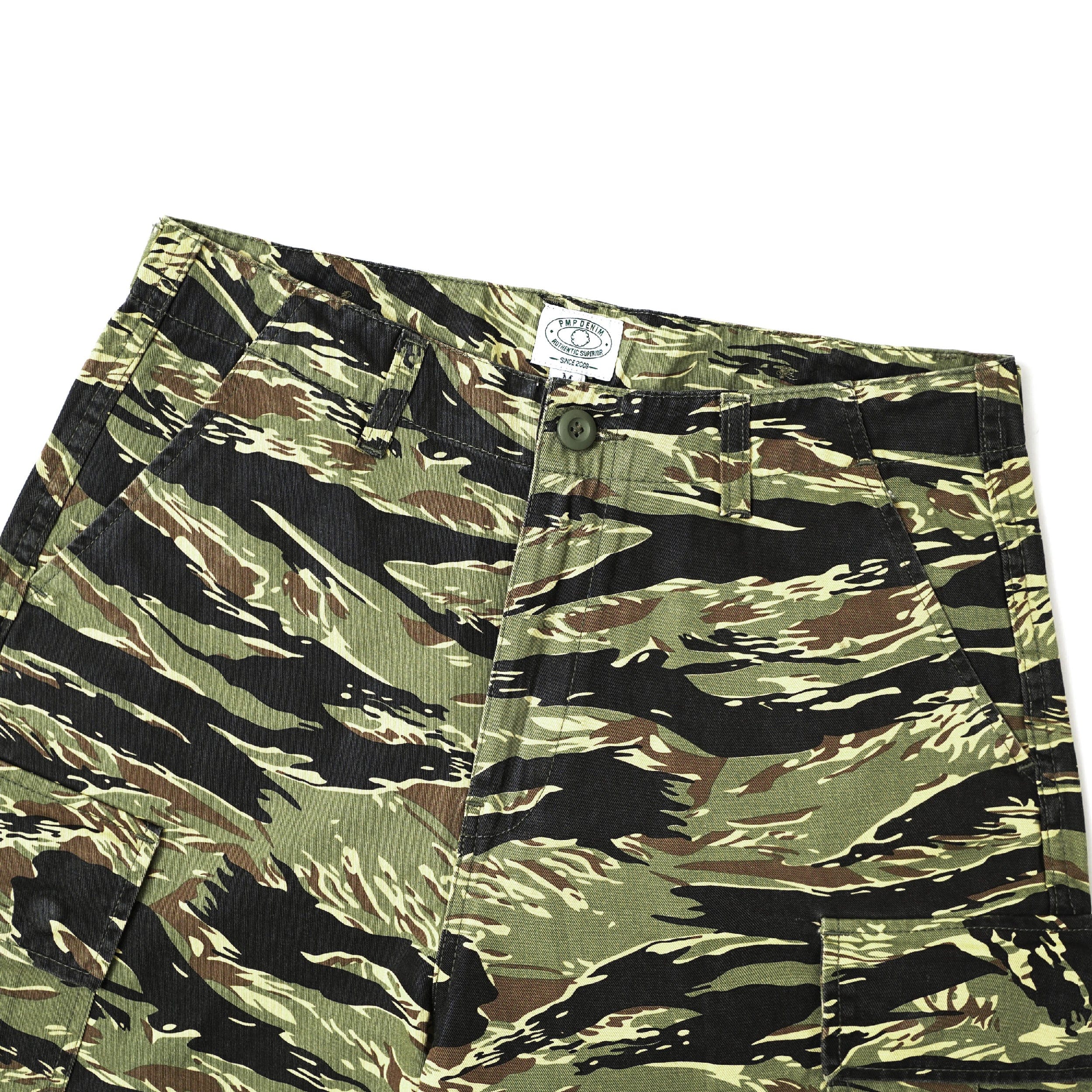 Pot Meets Pop Chronic Cargo Shorts - Golden Tiger Stripes