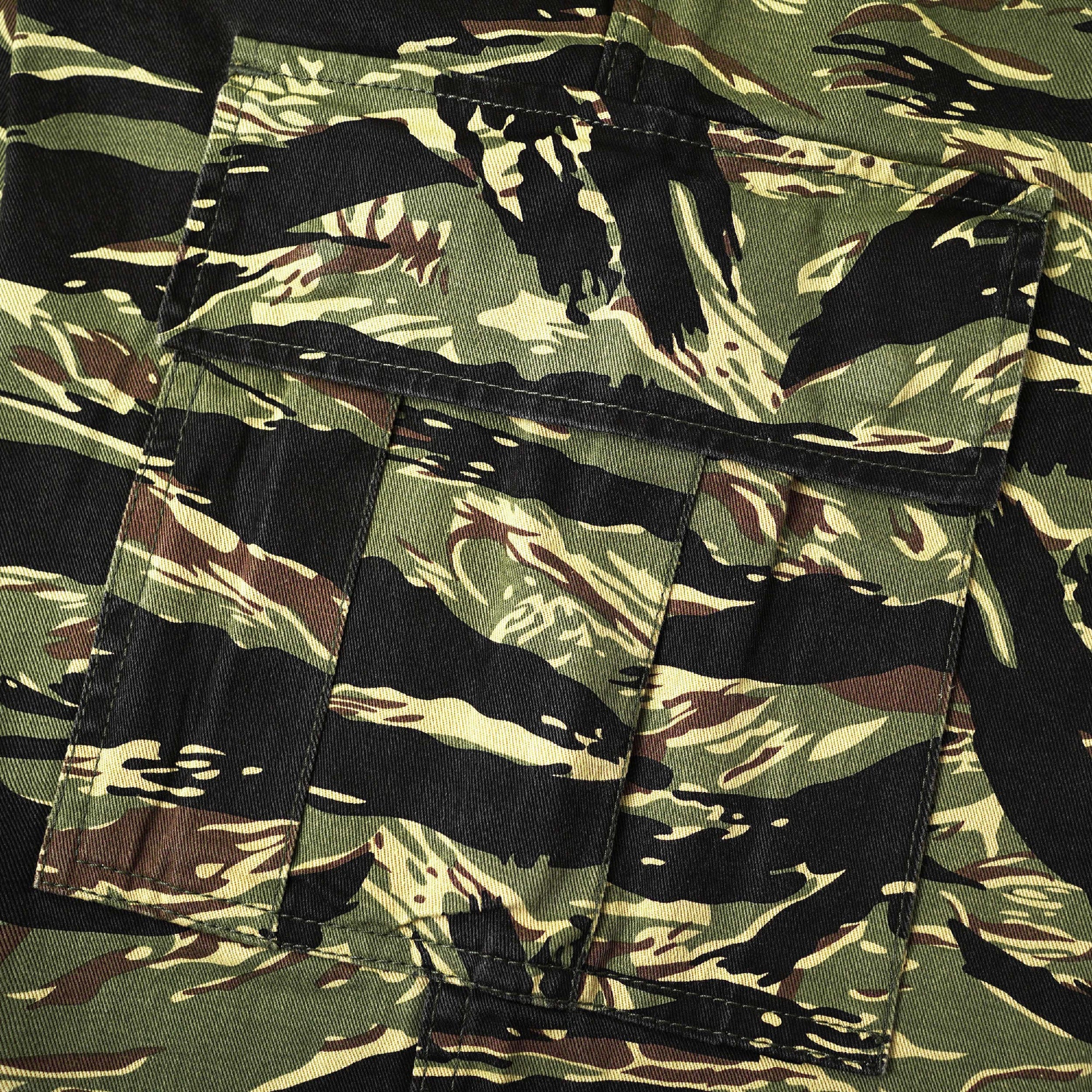 Pot Meets Pop Chronic Cargo Shorts - Golden Tiger Stripes
