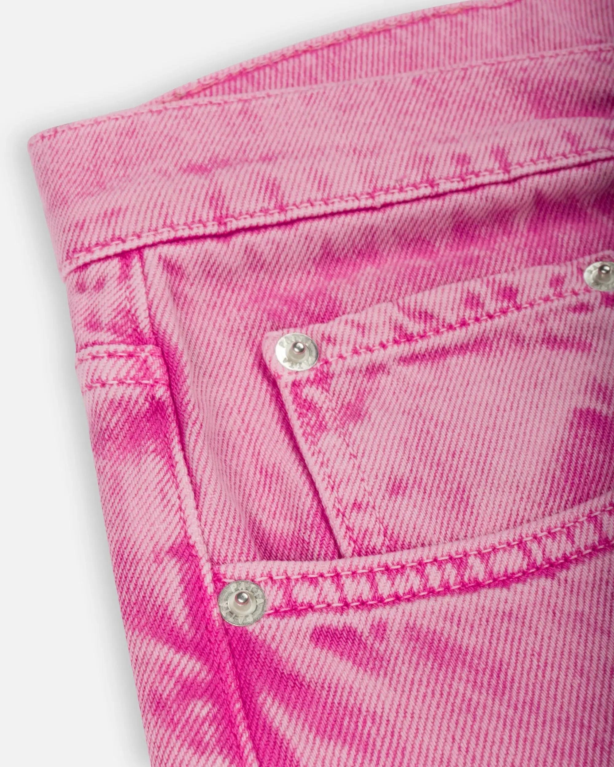 Purple Patta Acid Wash Fuchsia Purple Denim Pants (Fuchsia Purple)