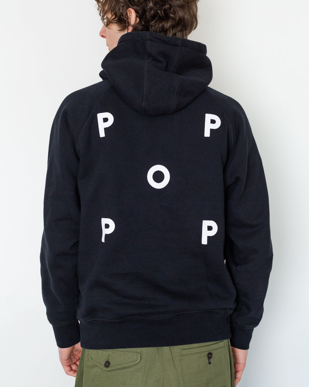 Pop Trading Company Pop Logo Hooded Sweat - Black