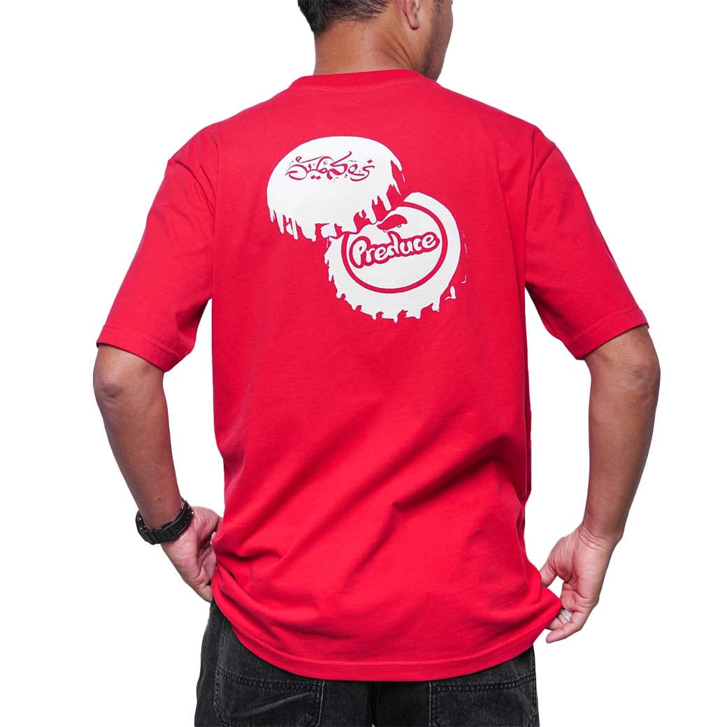 WHITE* Preduce x Unsos Nam Daeng T - Shirt Red/White