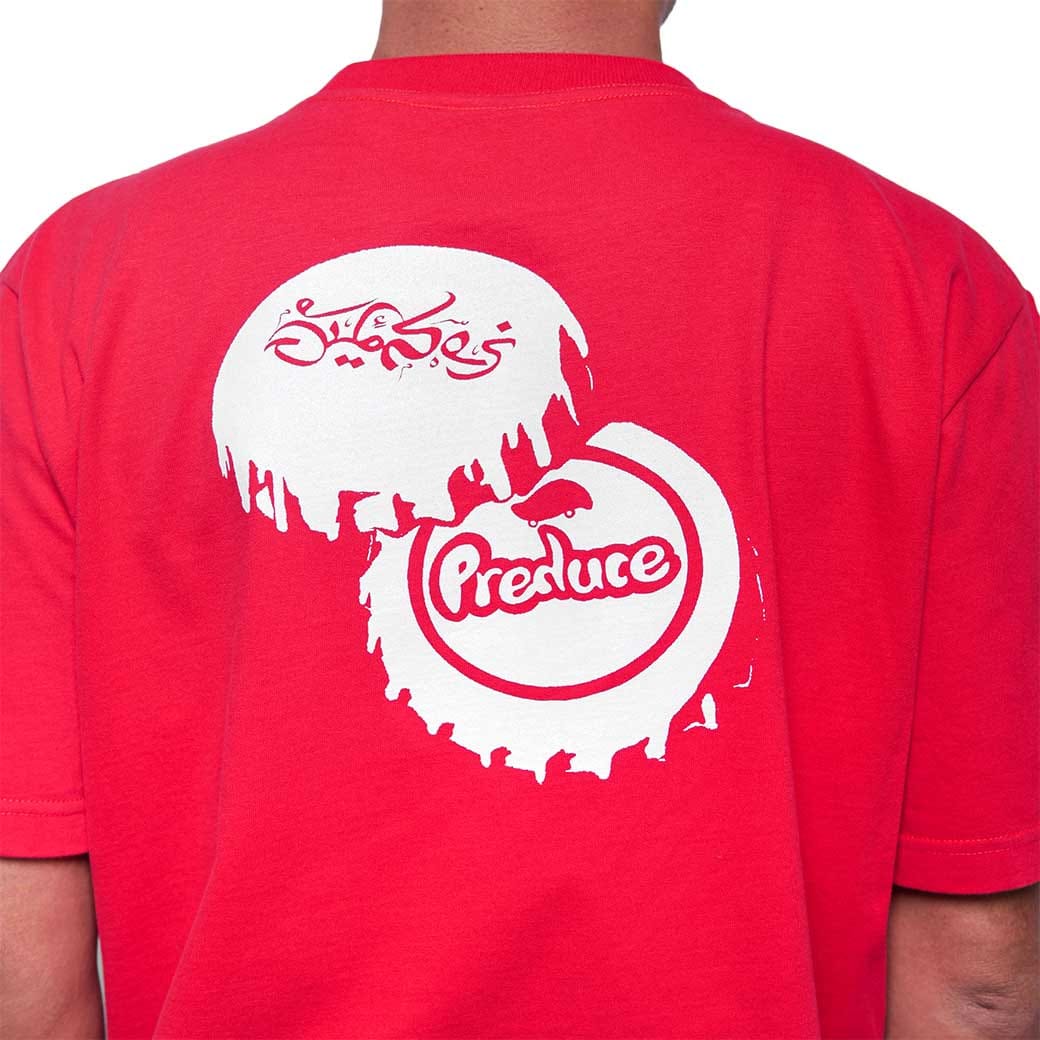 WHITE* Preduce x Unsos Nam Daeng T - Shirt Red/White