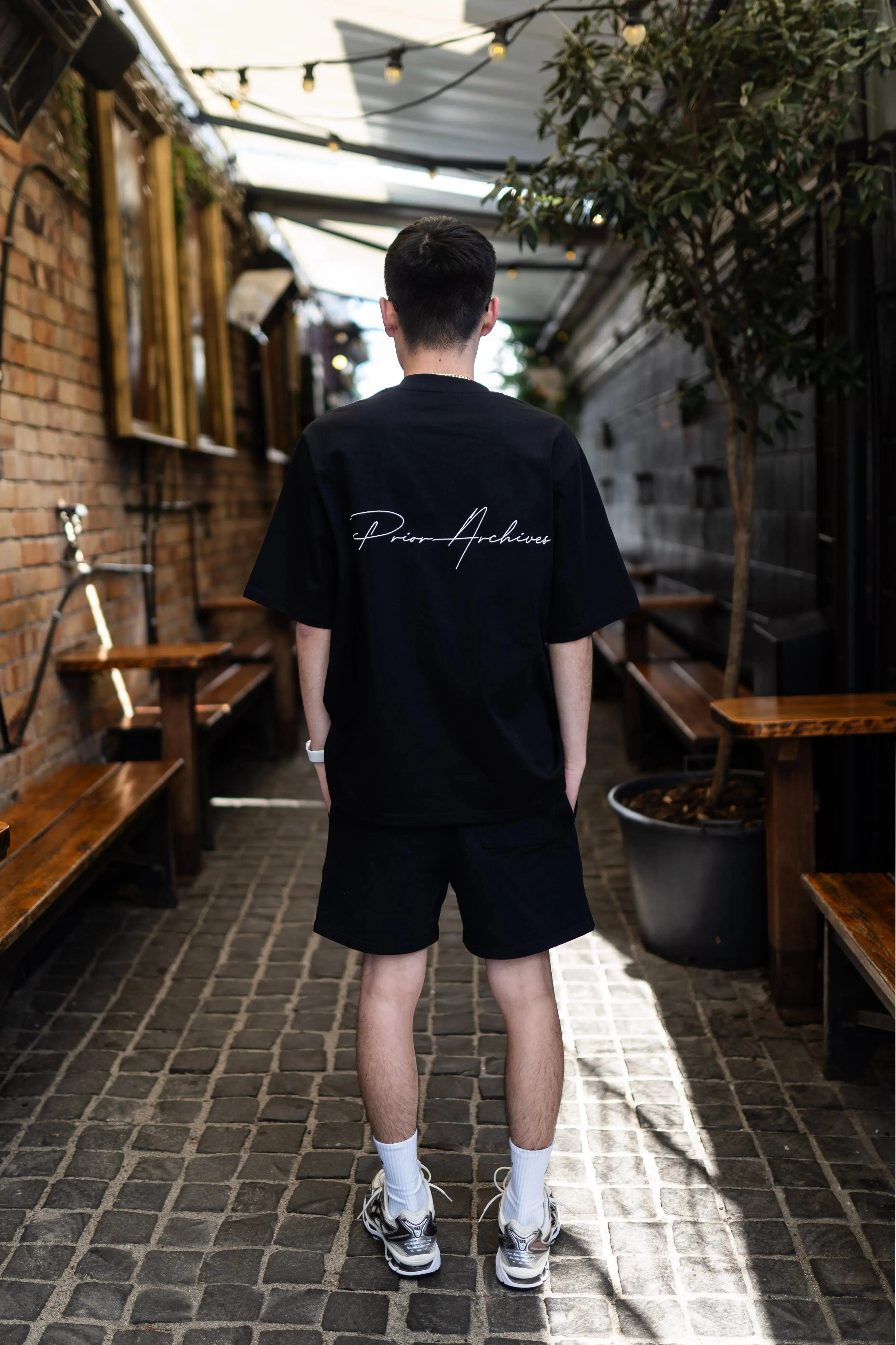Prior Archives Prior Embroidery Logo Oversized T - shirt Bone