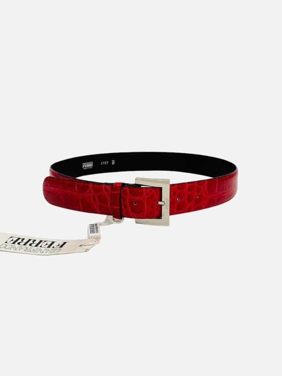 Gianfranco FERRE Red Embossed Belt