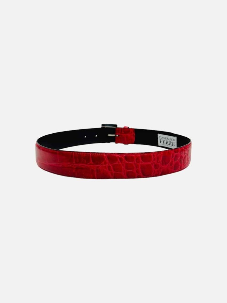 Gianfranco FERRE Red Embossed Belt