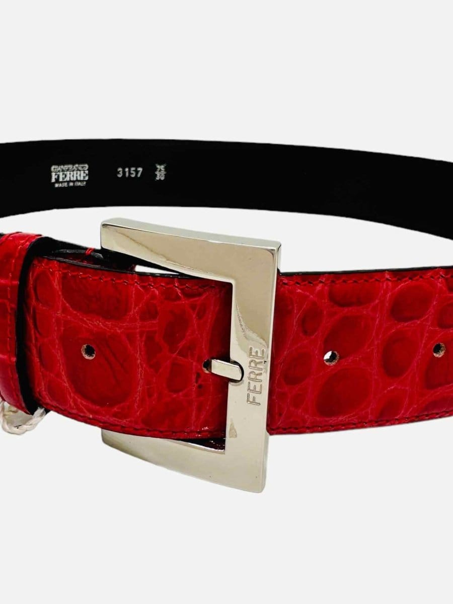 Gianfranco FERRE Red Embossed Belt