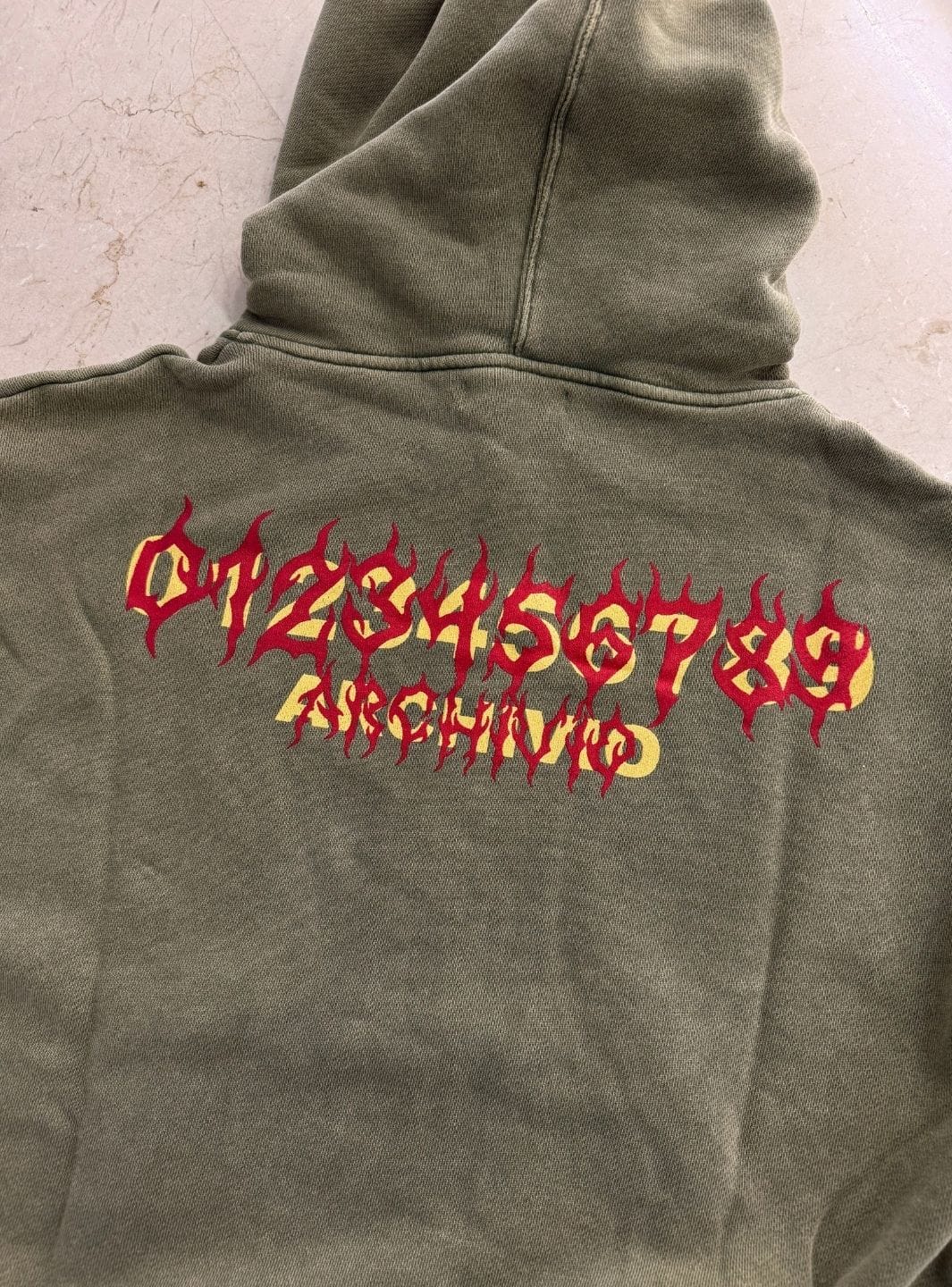 Numeri Archivio Hooded Sweatshirt Washed Olive