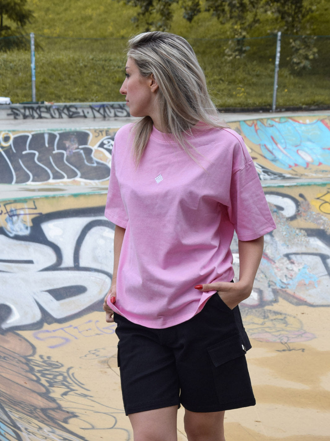 Pantalón Less Perfection More Authencity Stone Washed T - Shirt Pink