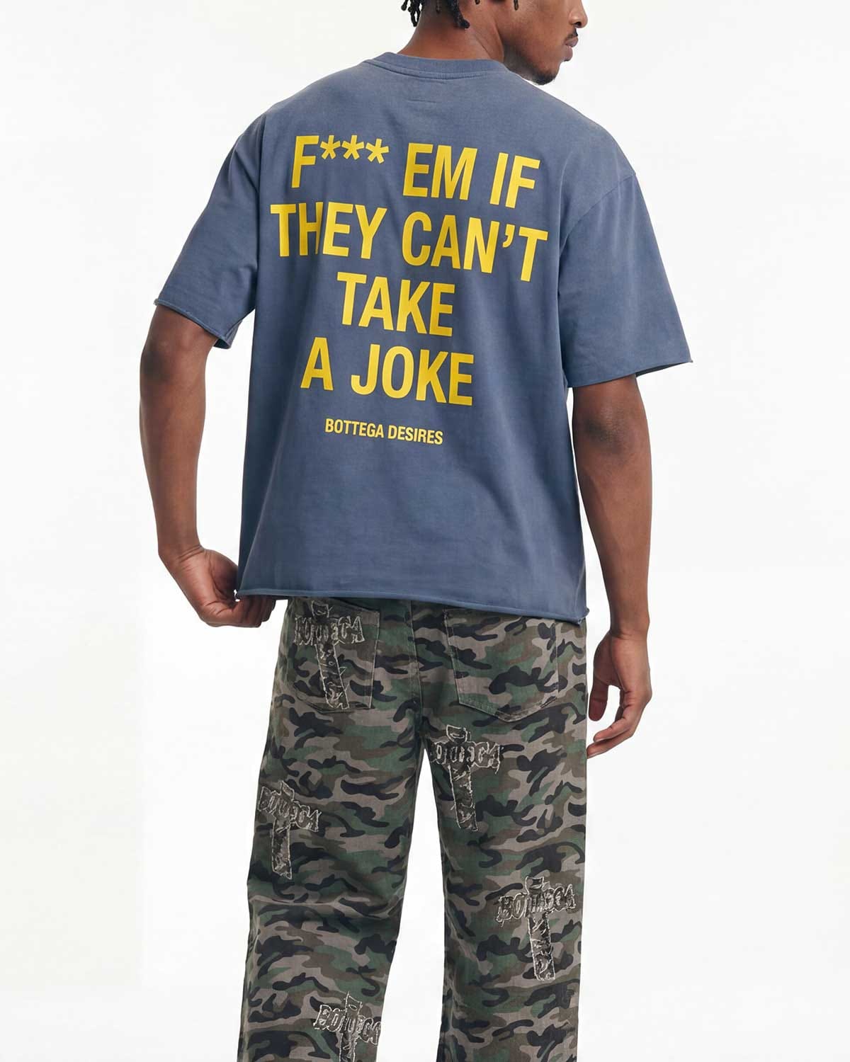Bottega Desires F*** Em T-Shirt Blue