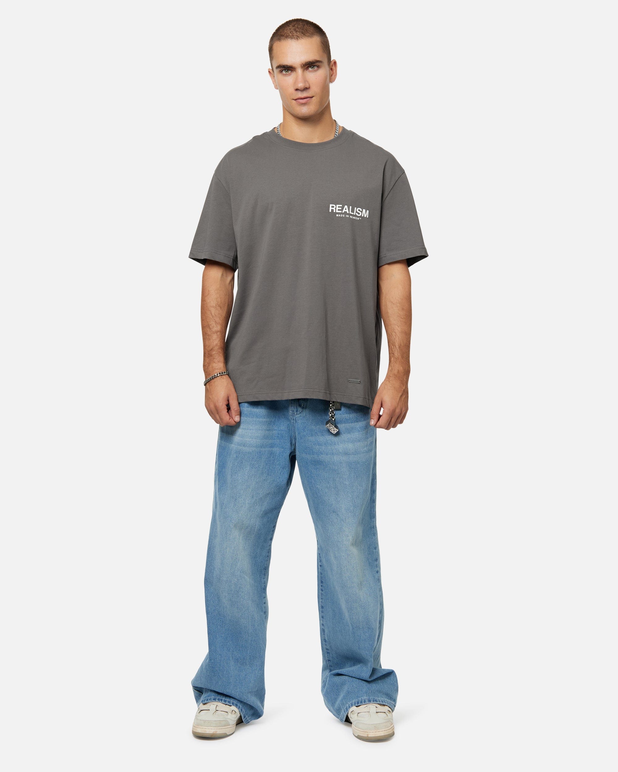 Realism SSS REALISM HEAVEN LOGO T-Shirt COOL GREY