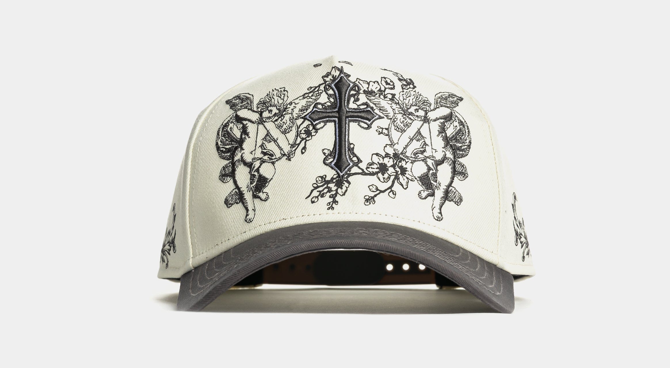 Original SIN Angels Snapback Mens Hat (Cream/Grey)