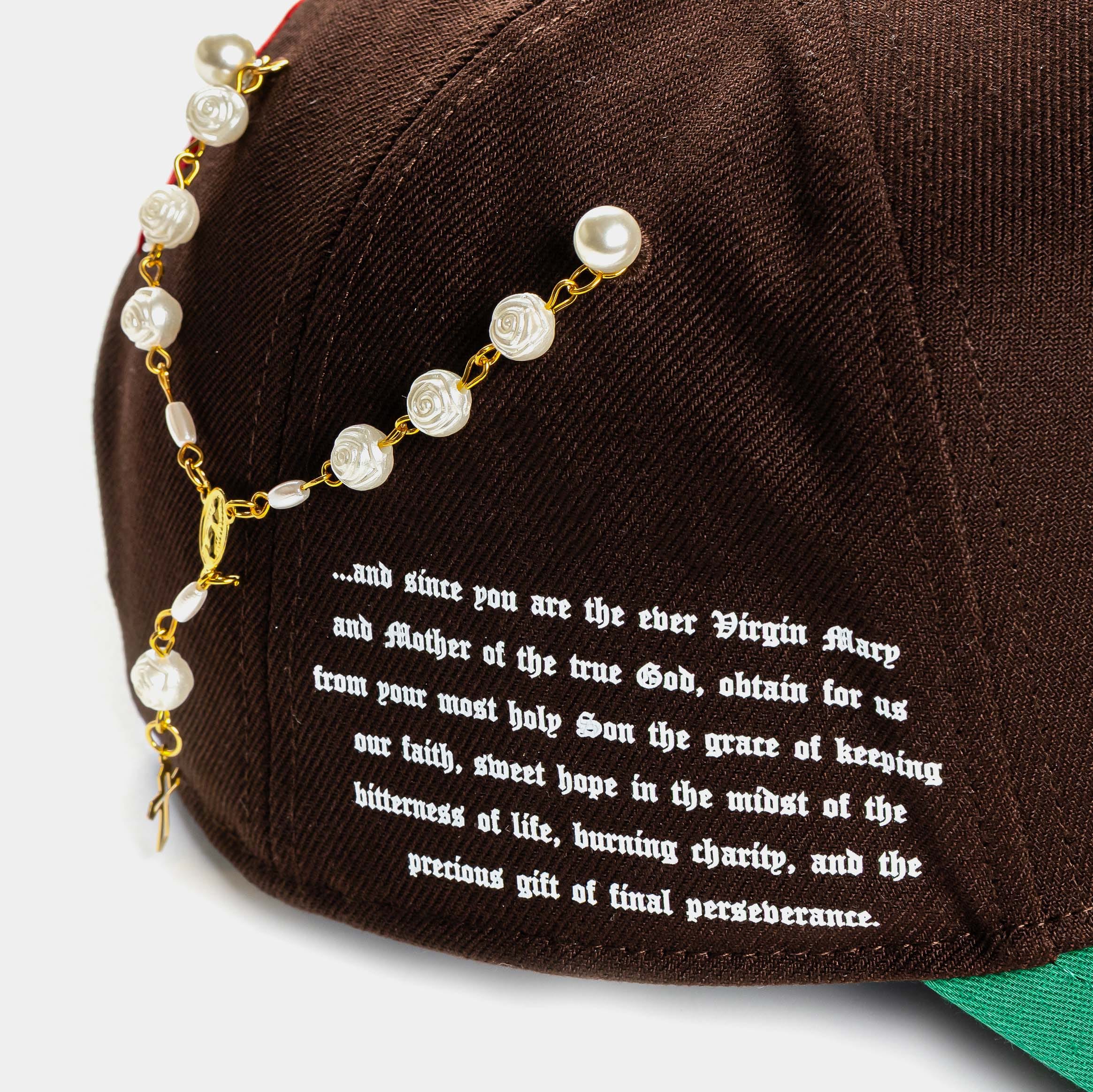 Maison Article Lady Guadalupe Snapback Mens Hat (Green/Brown)