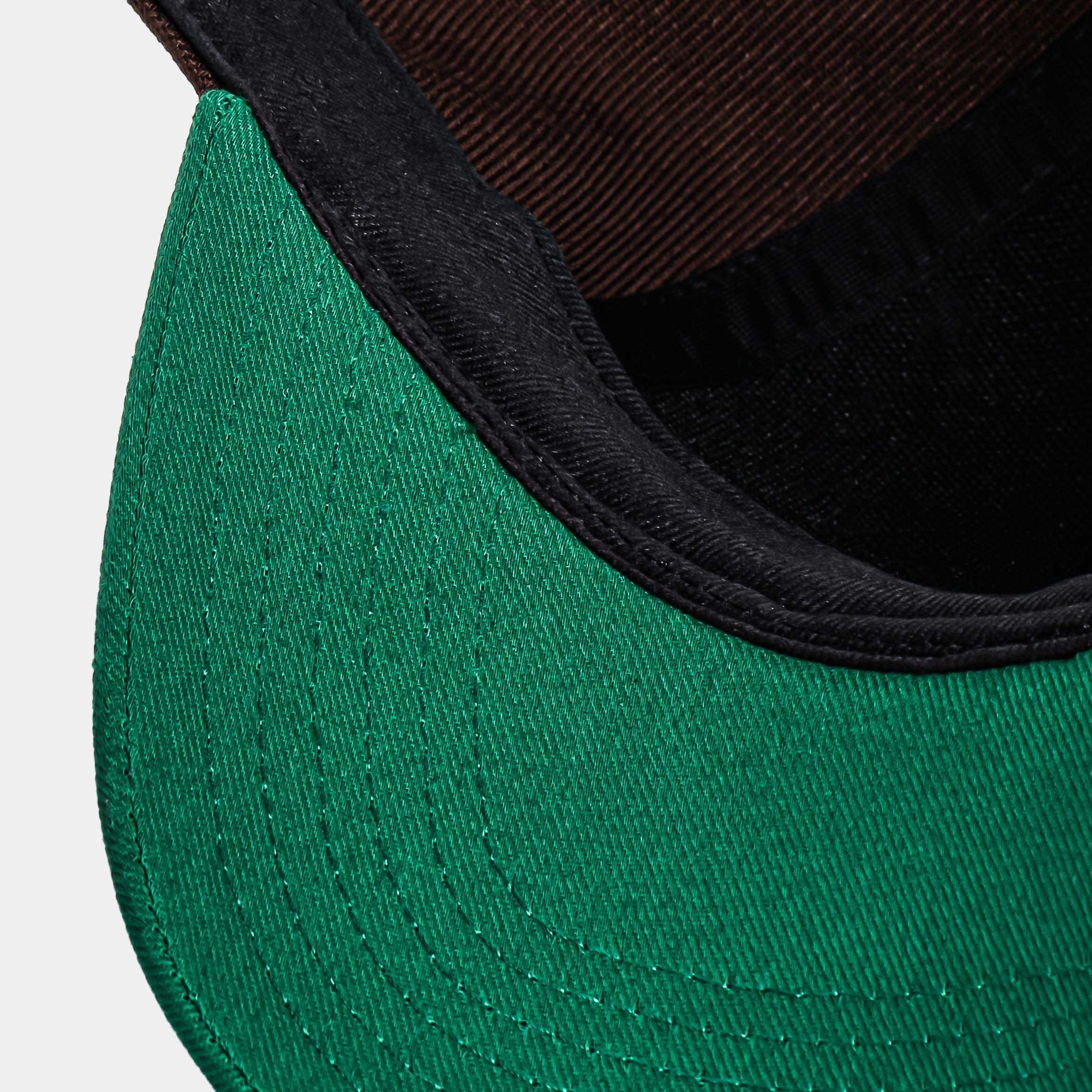 Maison Article Lady Guadalupe Snapback Mens Hat (Green/Brown)