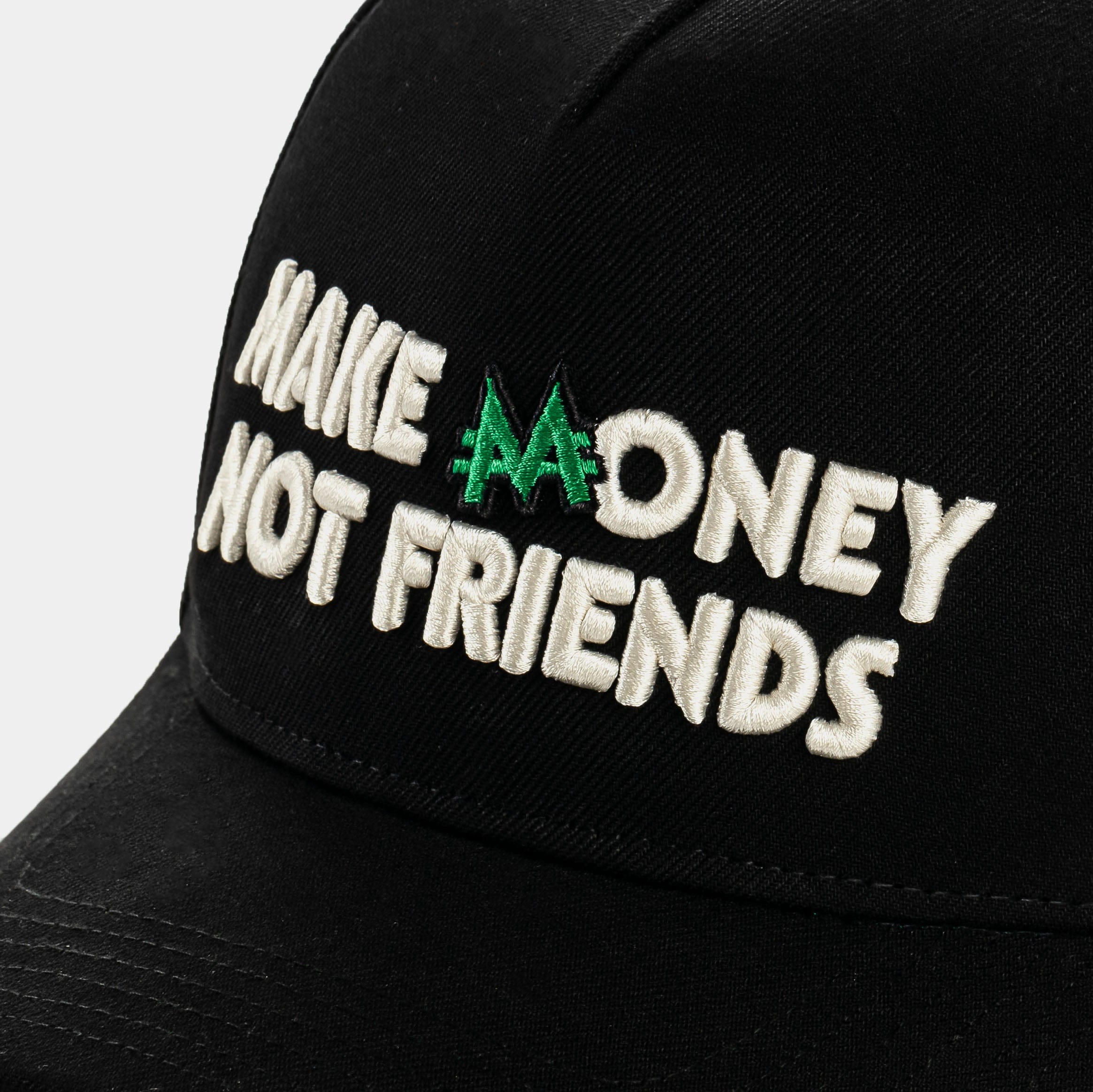Monopoly x SP SP x Monopoly Make Money Not Friends Snapback Mens Hat (Black/Green)