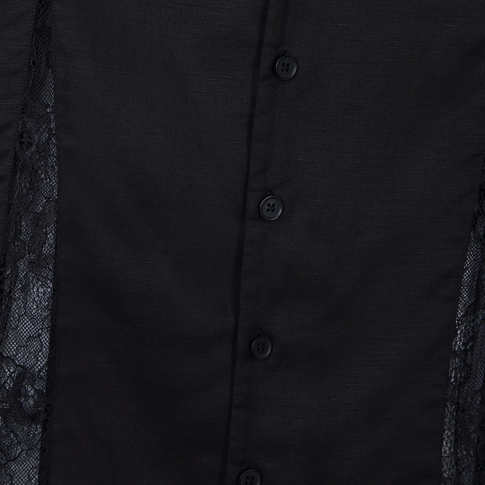 Polite Society LACE DETAIL UNISEX SHIRT (BLACK)