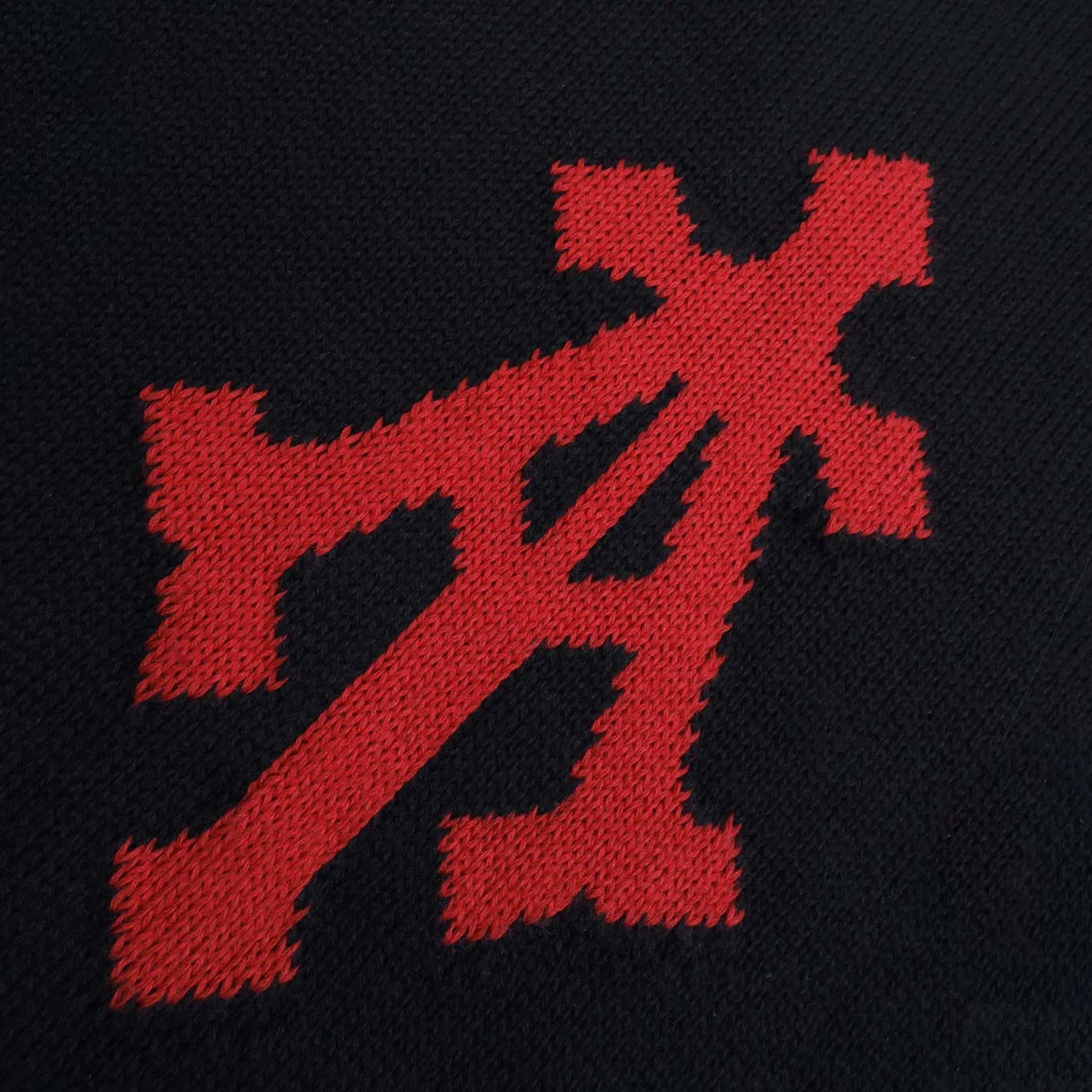 Almost Gods Alpha Cross Knit Sweater (Black)